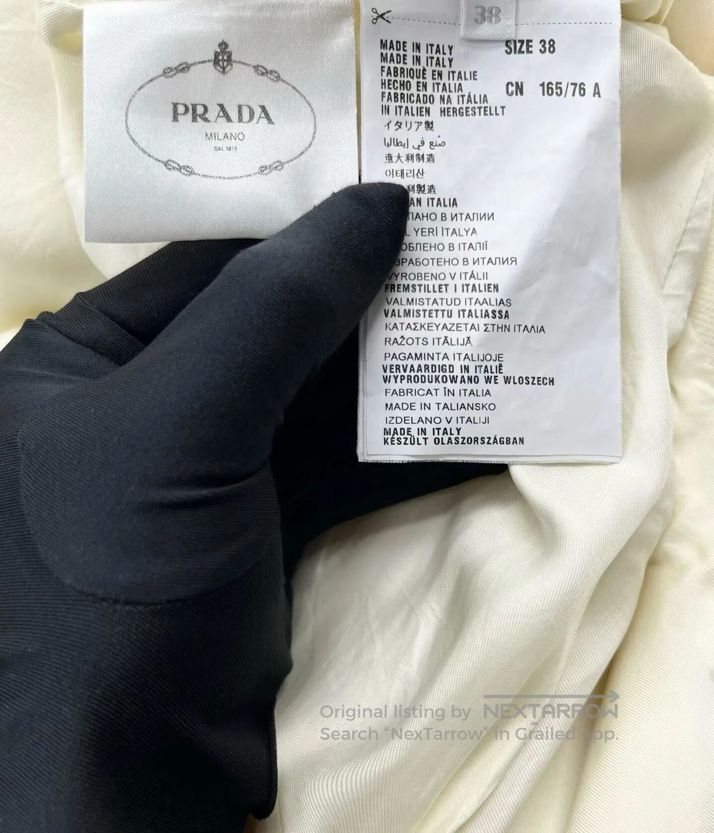 Prada Prada Beige Gold Button Wool Coat. Size S / US 4 / IT 40 - 4 Thumbnail