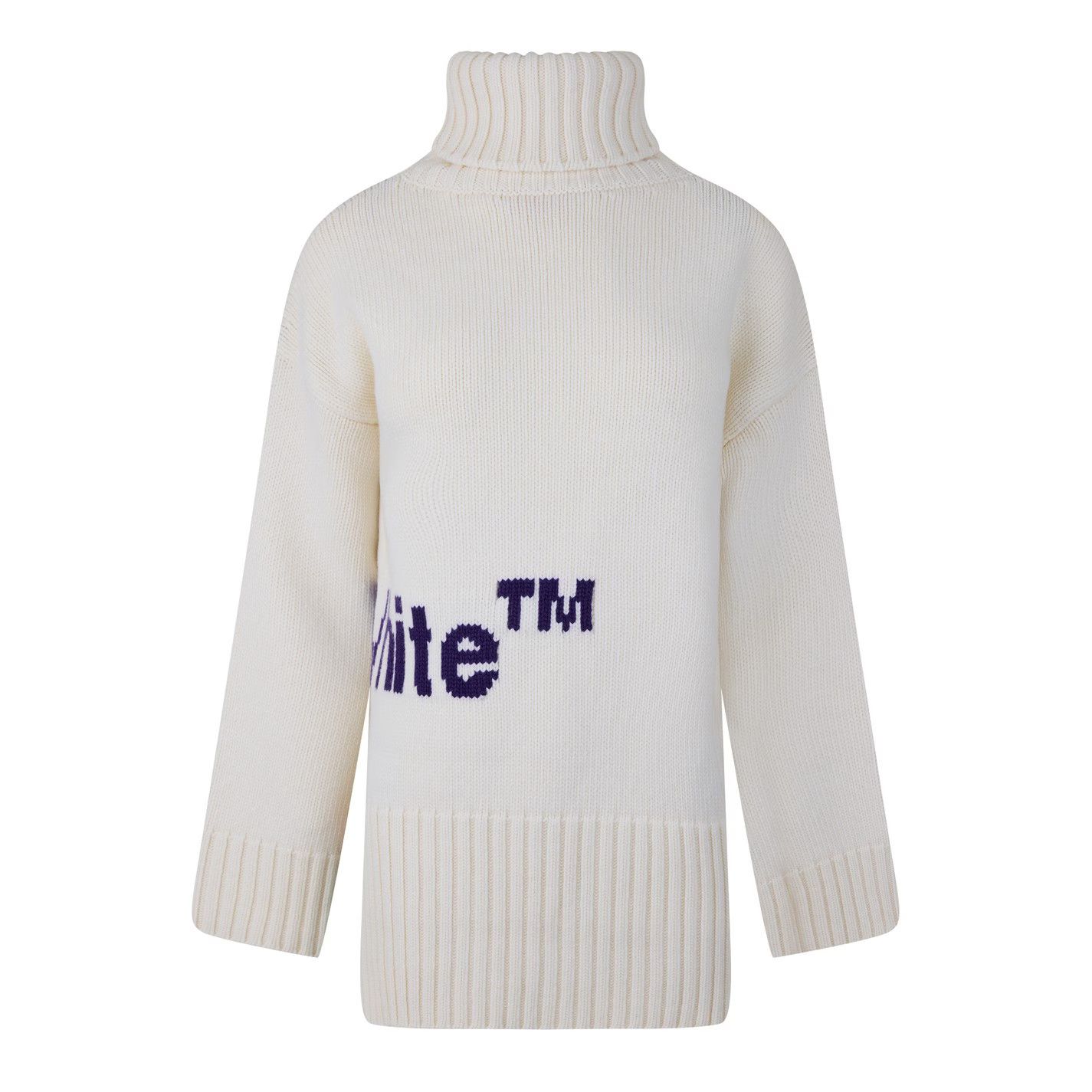 o1g2r1mq1224 Logo Sweaters in White & Purple