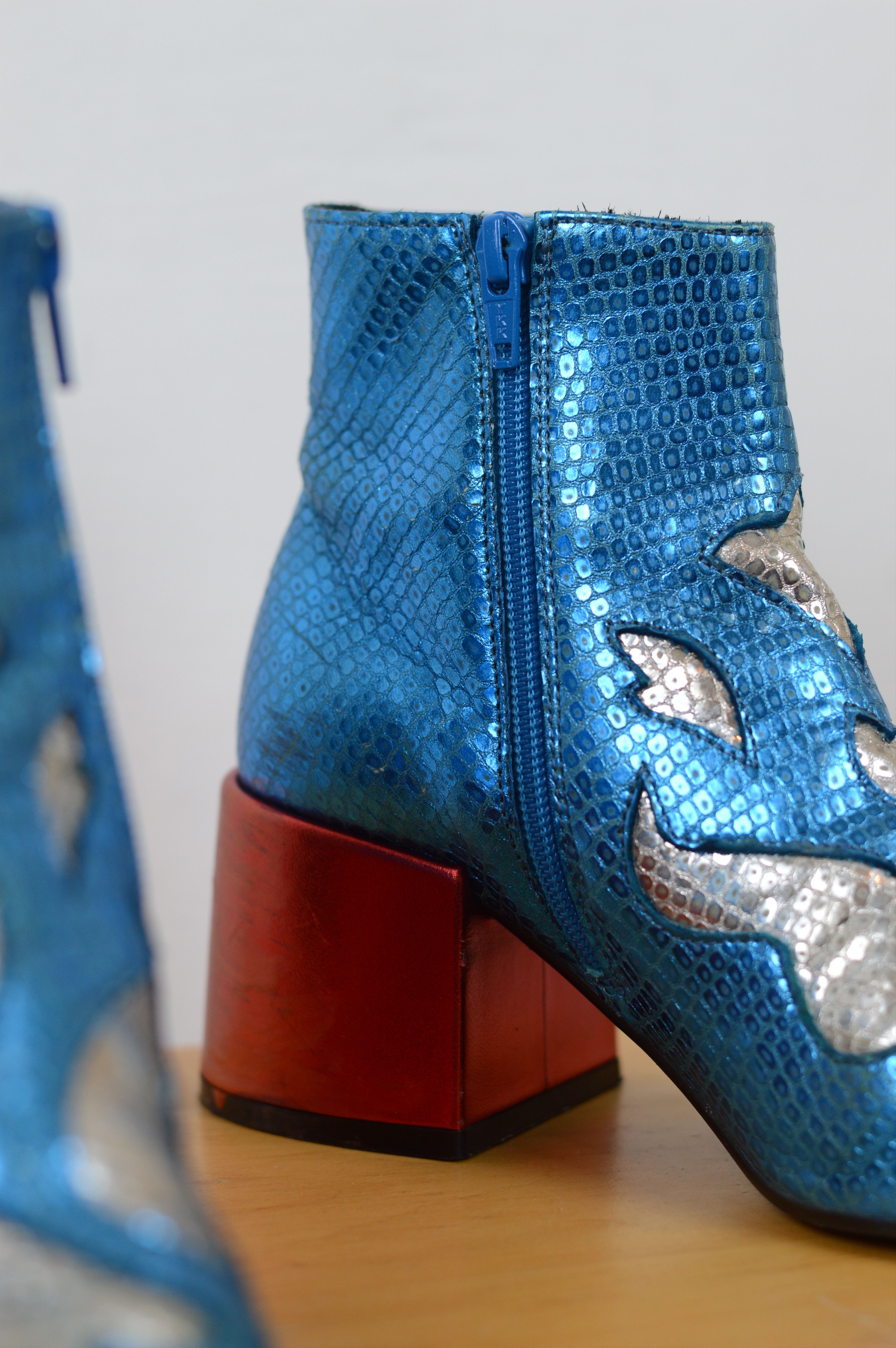 Maison Margiela MM6 Maison Martin Margiela Snakeskin Leather Ankle Boots Size US 5.5 / IT 35.5 - 11 Thumbnail