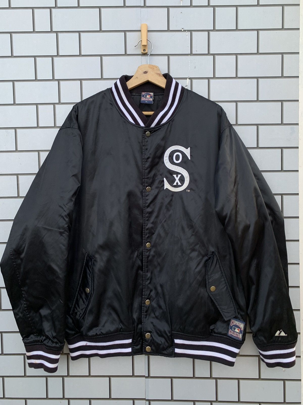 Majestic Vintage MLB SOX Varsity Bomber Jacket Size US XL / EU 56 / 4 - 1 Thumbnail