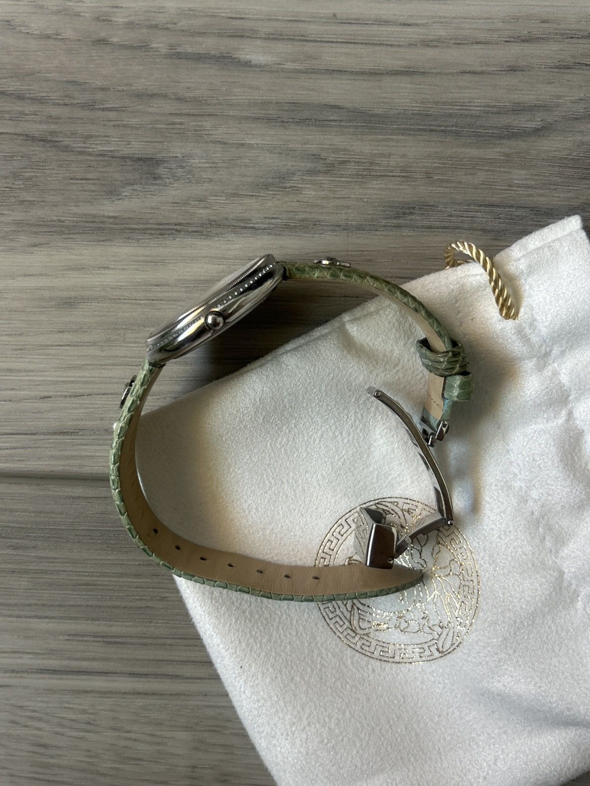 Versace Versace Lizard Leather Mother of Pearl watch Size ONE SIZE - 5 Thumbnail