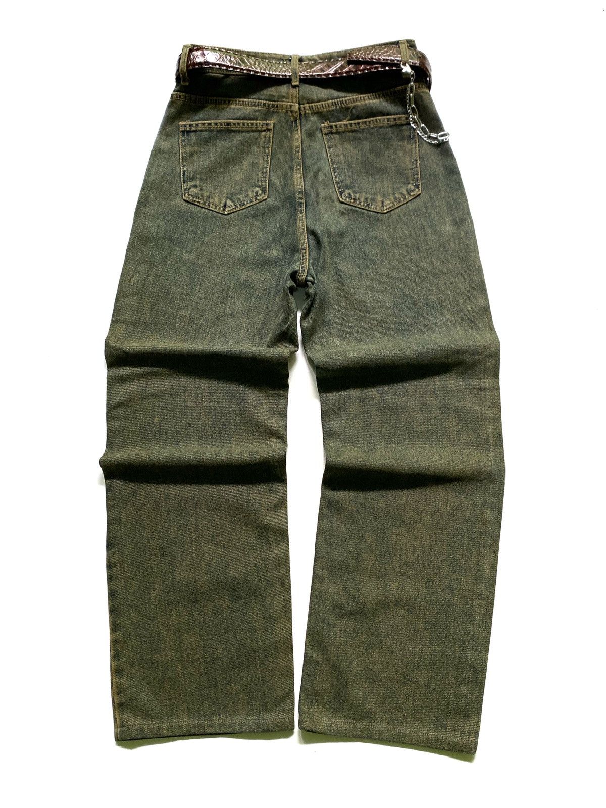 If Six Was Nine × Japanese Brand × Le Grande Bleu (L.G.B.) SICK💰JJIM green Washed Baggy jeans Size US 29 - 2 Thumbnail