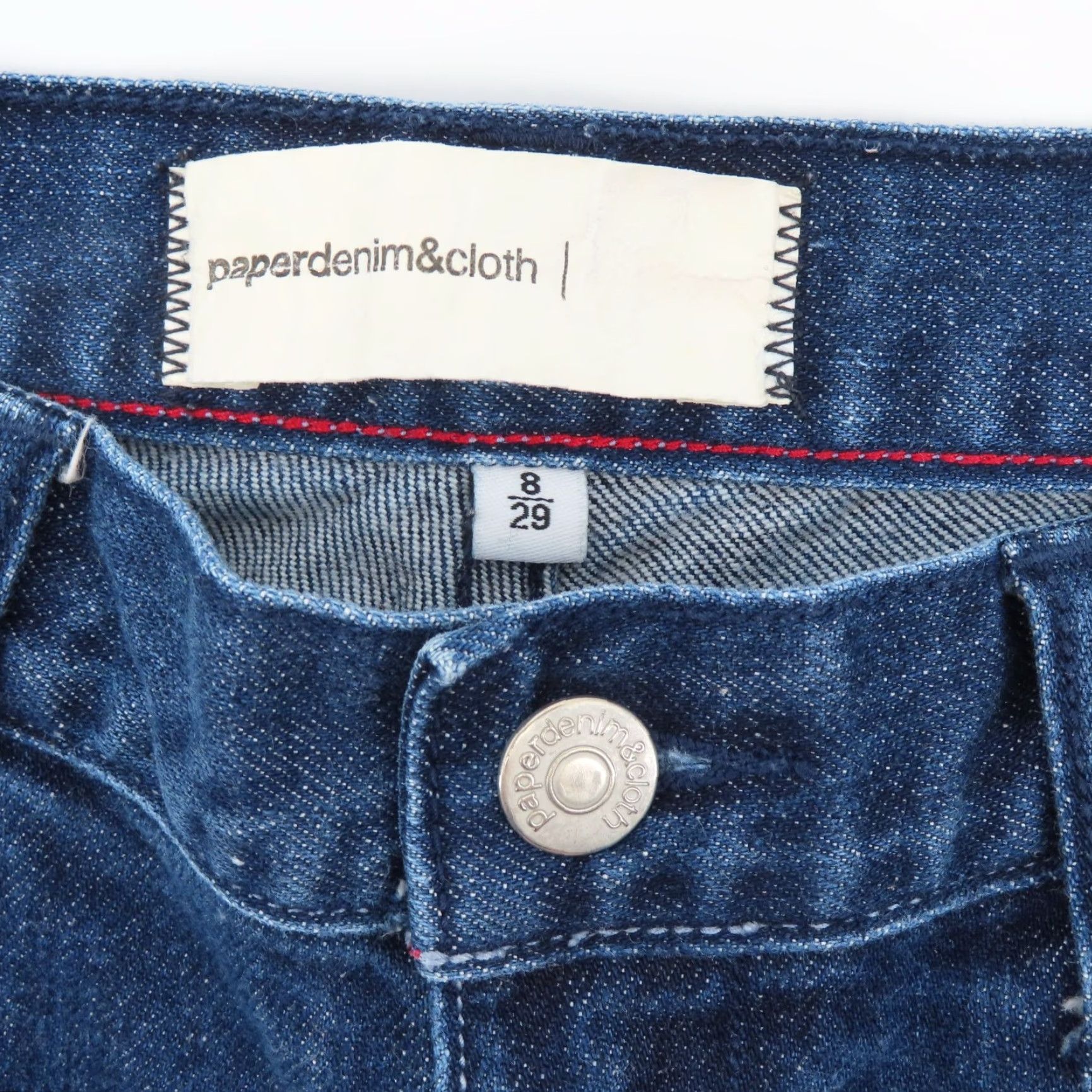 Denime Paper Denim & Cloth Jeans Women 8 Nicki Bootcut Straight Dark Wash Blue Denim 5-Pocket Style Size 30" / US 8 / IT 44 - 6 Thumbnail