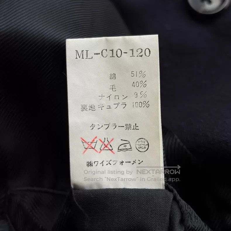 Yohji Yamamoto Yohji Yamamoto size os 90s Double-breasted Gold Button Coat Size US M / EU 48-50 / 2 - 9 Thumbnail