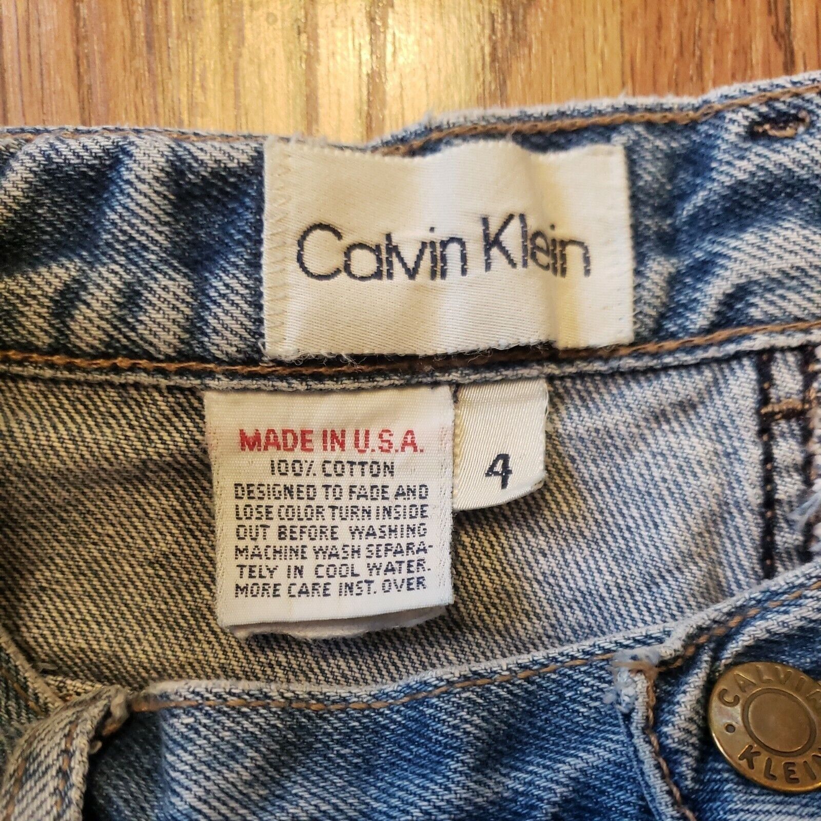 Calvin Klein Calvin Klein High Rise Jeans Womens 4 Stonewash Blue Vintage Size 27" / US 4 / IT 40 - 11 Thumbnail