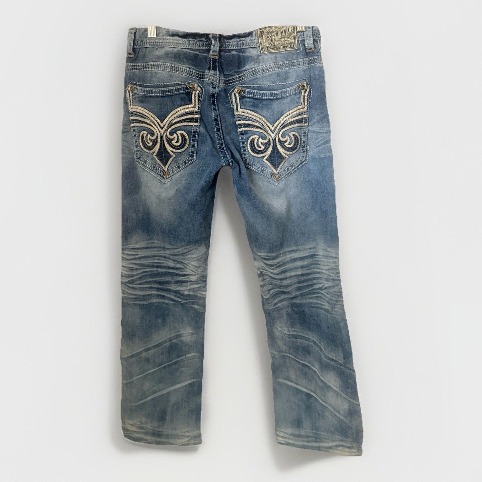 Affliction Vtg Y2K Affliction Cooper Baggy Relaxed Boot Distressed Jean Size US 32 / EU 48 - 2 Thumbnail