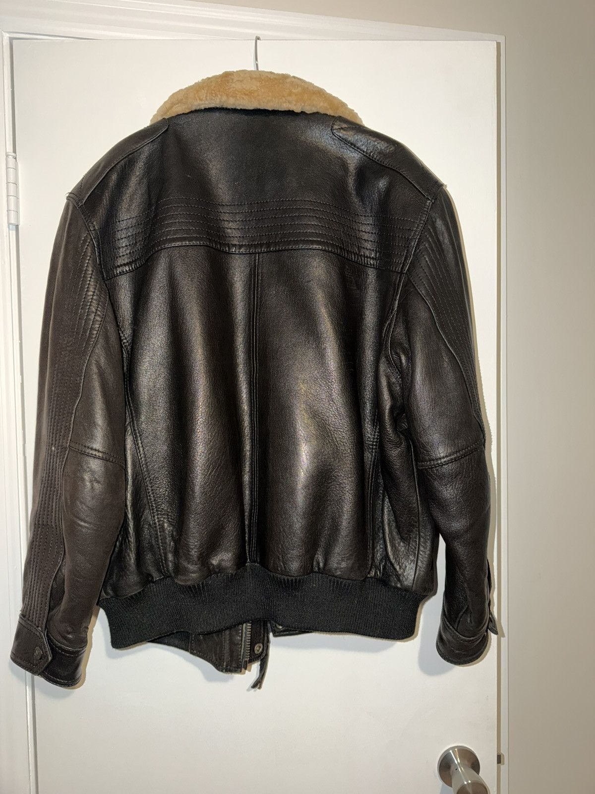 Andrew Marc Andrew Marc Brown Leather Bomber Jacket Removable Collar XL Size US XL / EU 56 / 4 - 10 Thumbnail