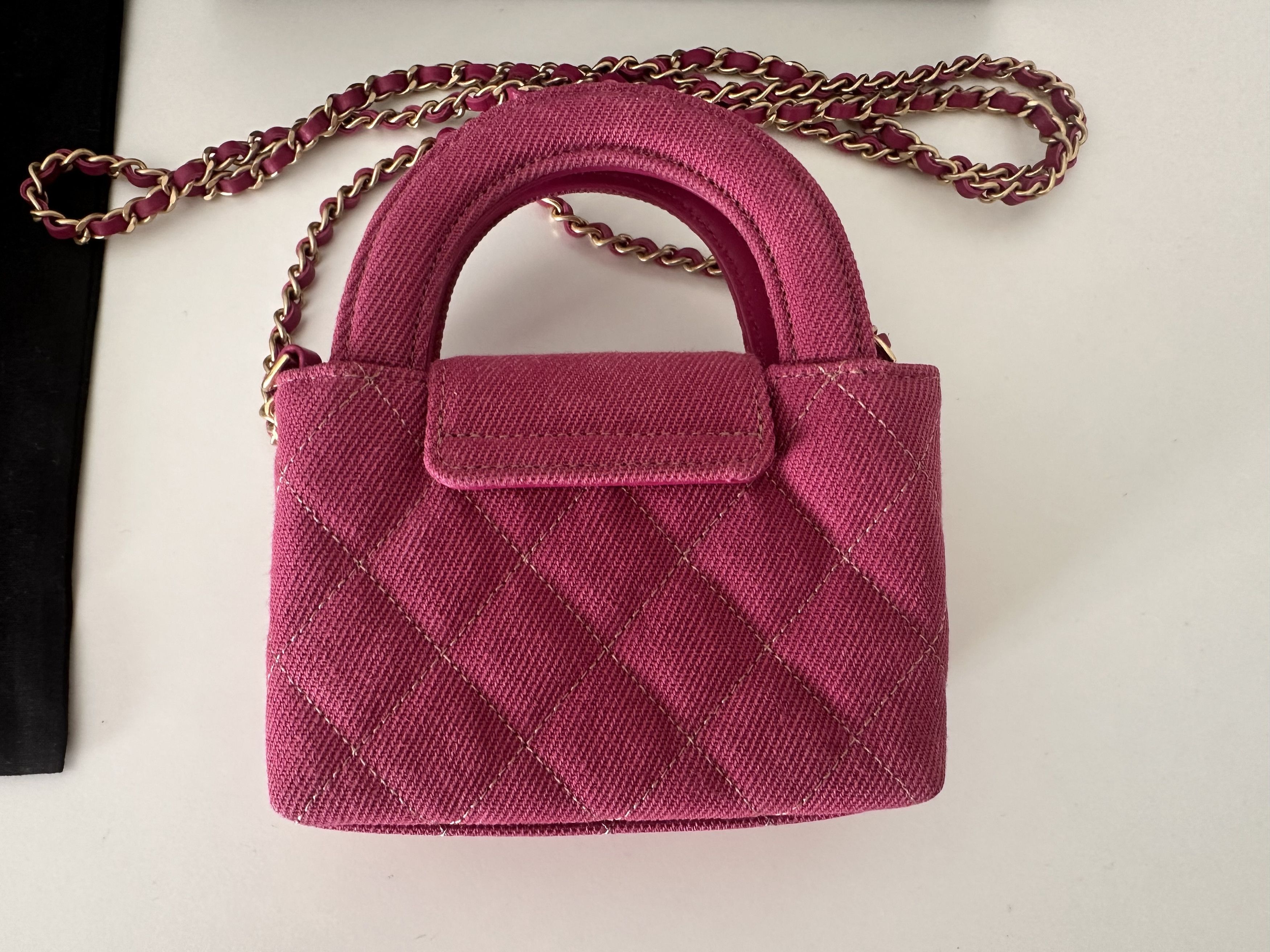 Chanel Chanel Denim Mini Shopping bag with gold hardware Size ONE SIZE - 6 Thumbnail