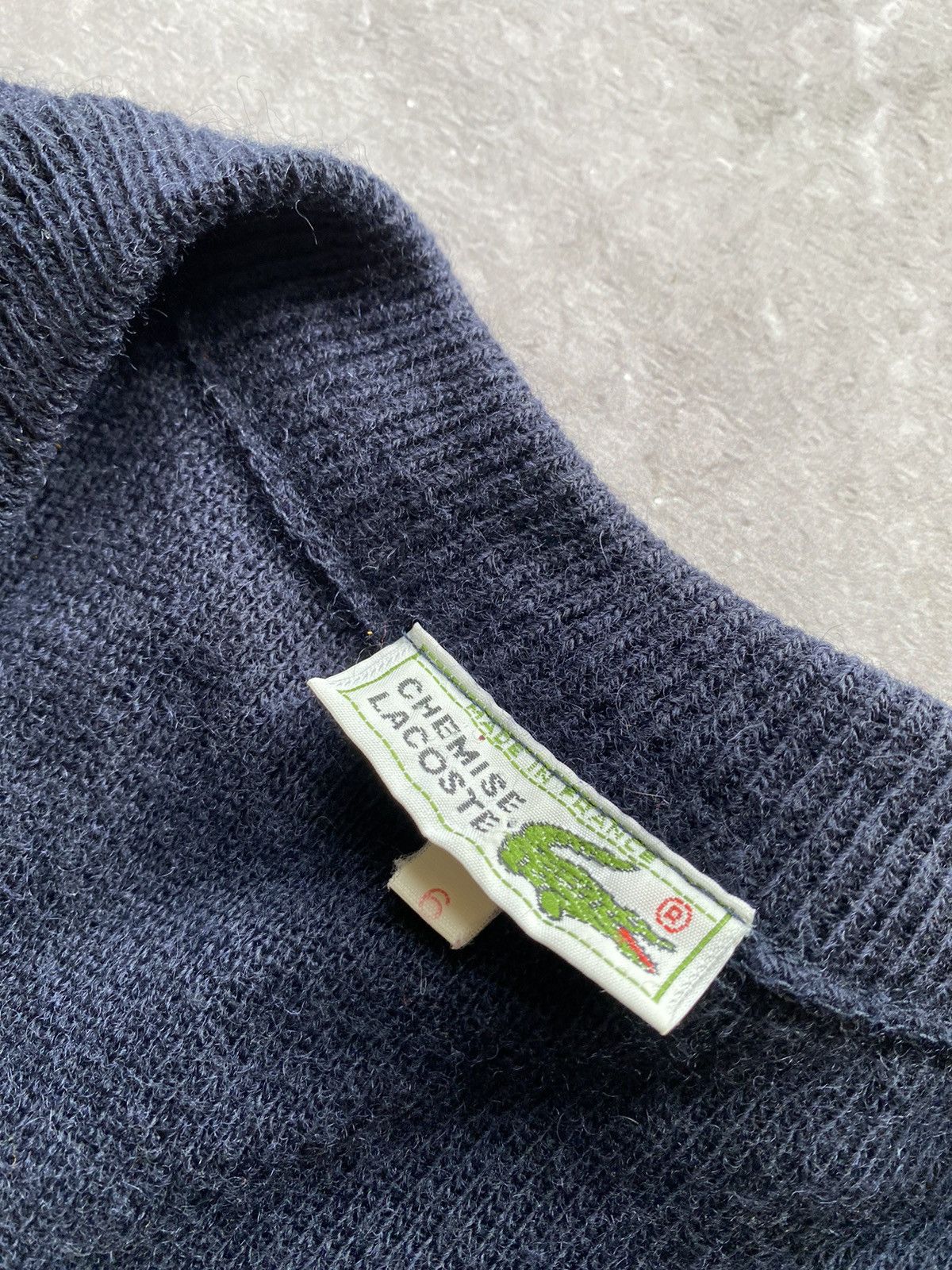 Lacoste Vintage Y2K Lacoste Cardigan Wool Sweater Made in France Size US L / EU 52-54 / 3 - 8 Thumbnail