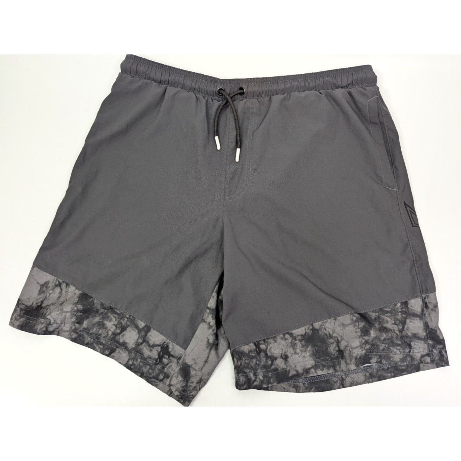 Tapout Tapout Drawstring Performance Black Charcoal Shorts Men’s L Gym & Training, Running & Jogging, Athletic, Polyester Spandex, Gray, Regular, Men Size US 33 - 2 Thumbnail