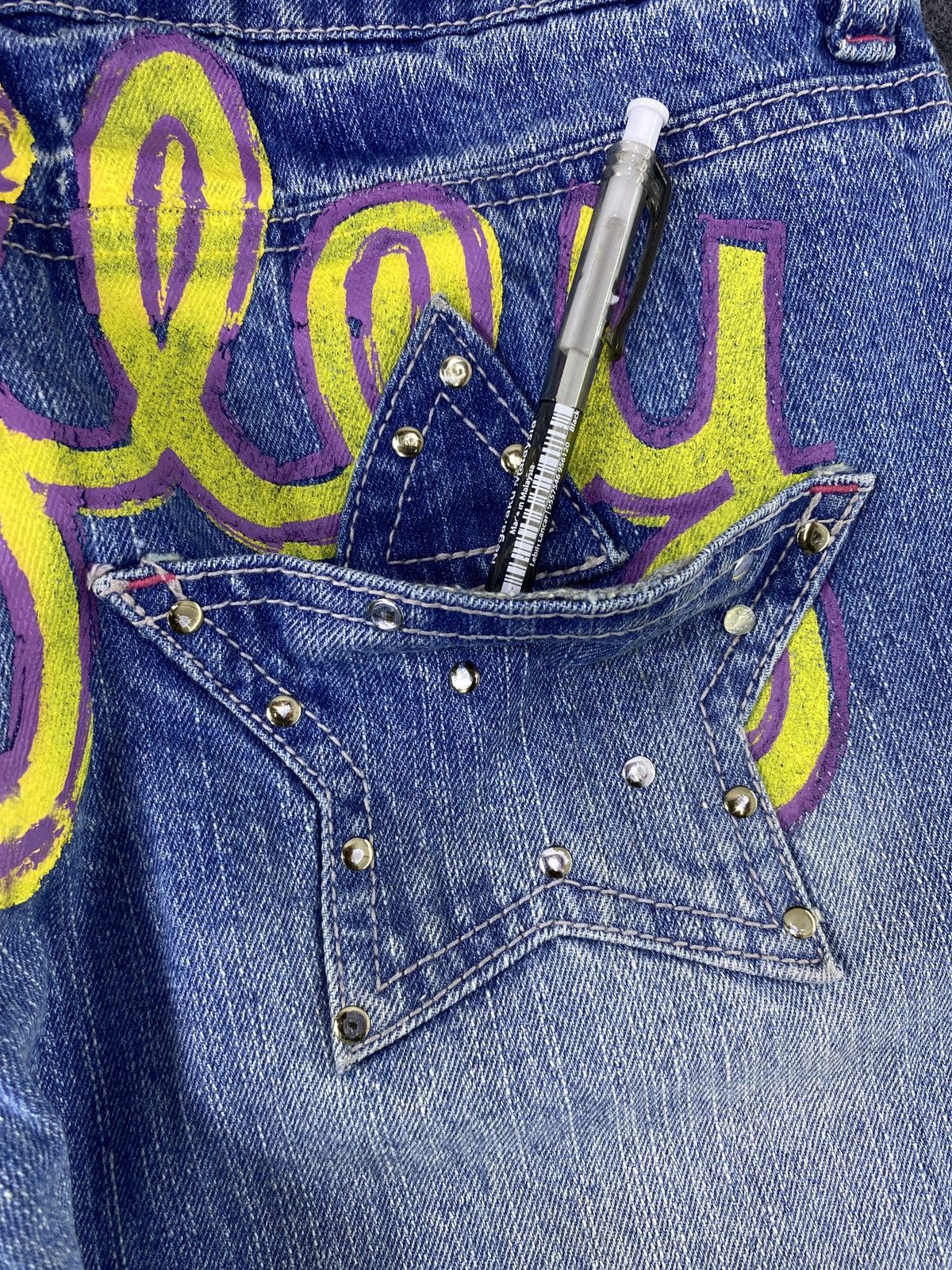 Japanese Brand Jeffley Distress Blue Jeans- J1108 Size 29" - 11 Thumbnail