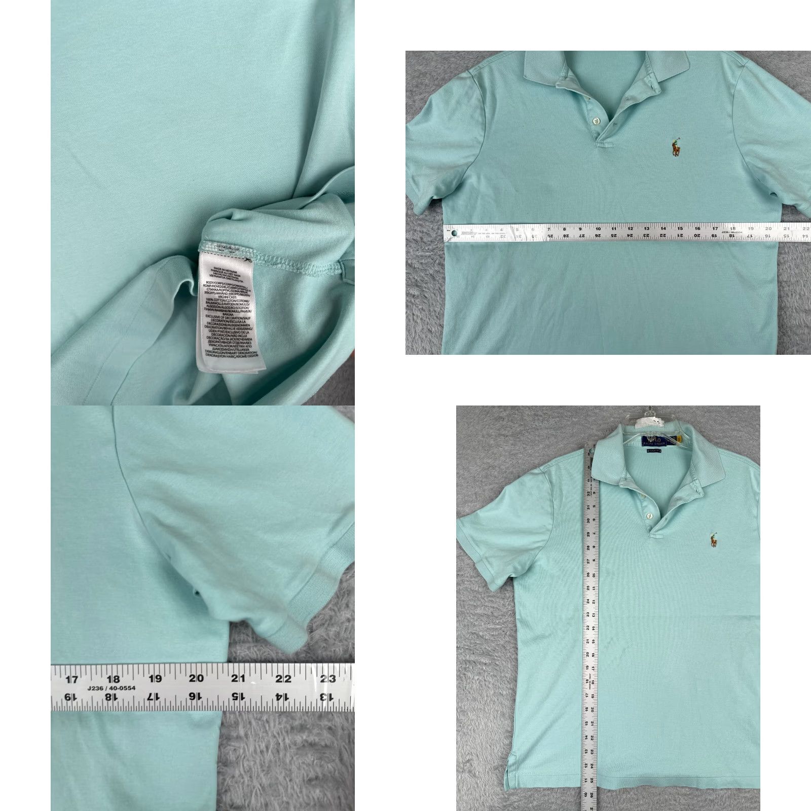 Ralph Lauren VINTAGE Ralph Lauren Polo Shirt Adult Medium Blue 100% Cotton Short Sleeve Jersey Fabric Polo Shirt Size US M / EU 48-50 / 2 - 8 Thumbnail