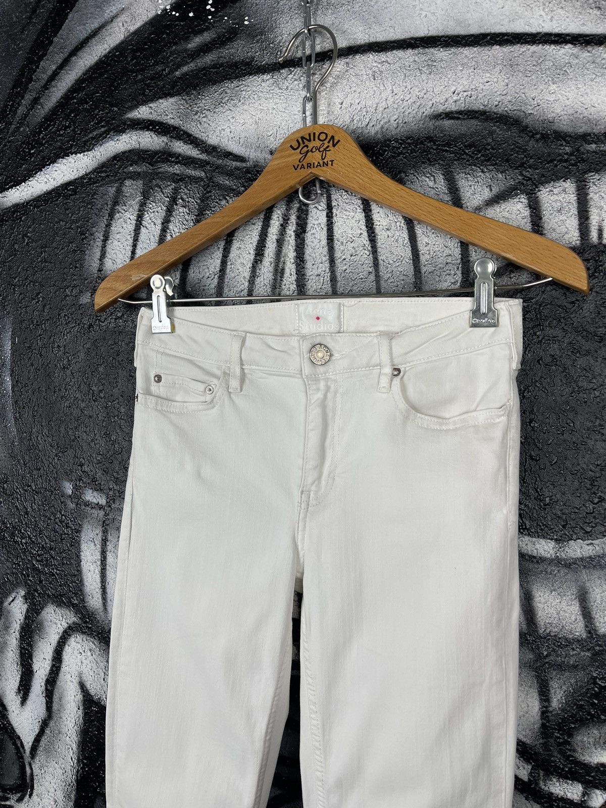 Acne Studios Acne Studios Skinny 5 Optic White Denim Jeans WMNS Size 26 Size 26" / US 2 / IT 38 - 5 Thumbnail