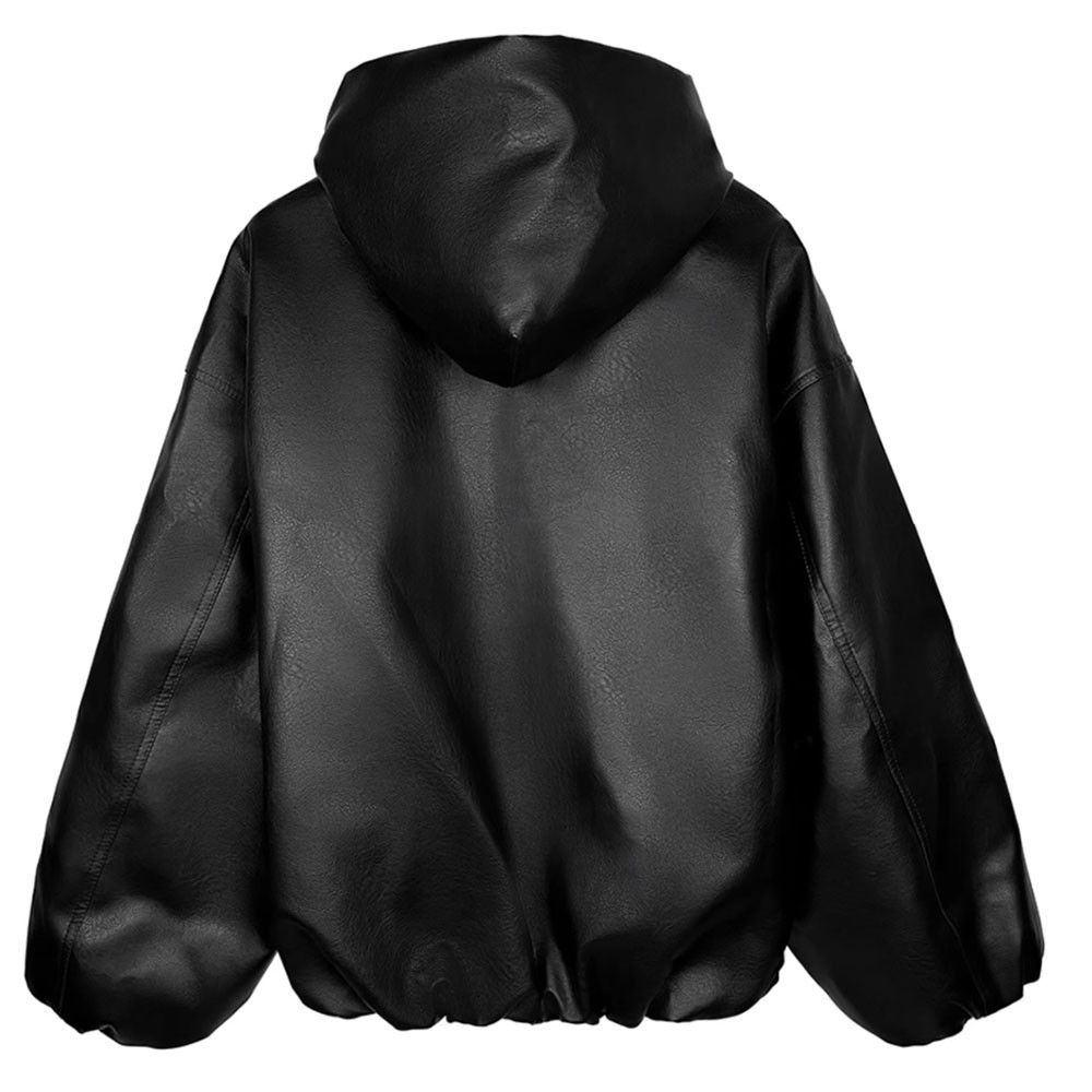 Japanese Brand × Vintage High Street Black Pu Leather Windbreaker Coat Size US XXL / EU 58 / 5 - 2 Thumbnail