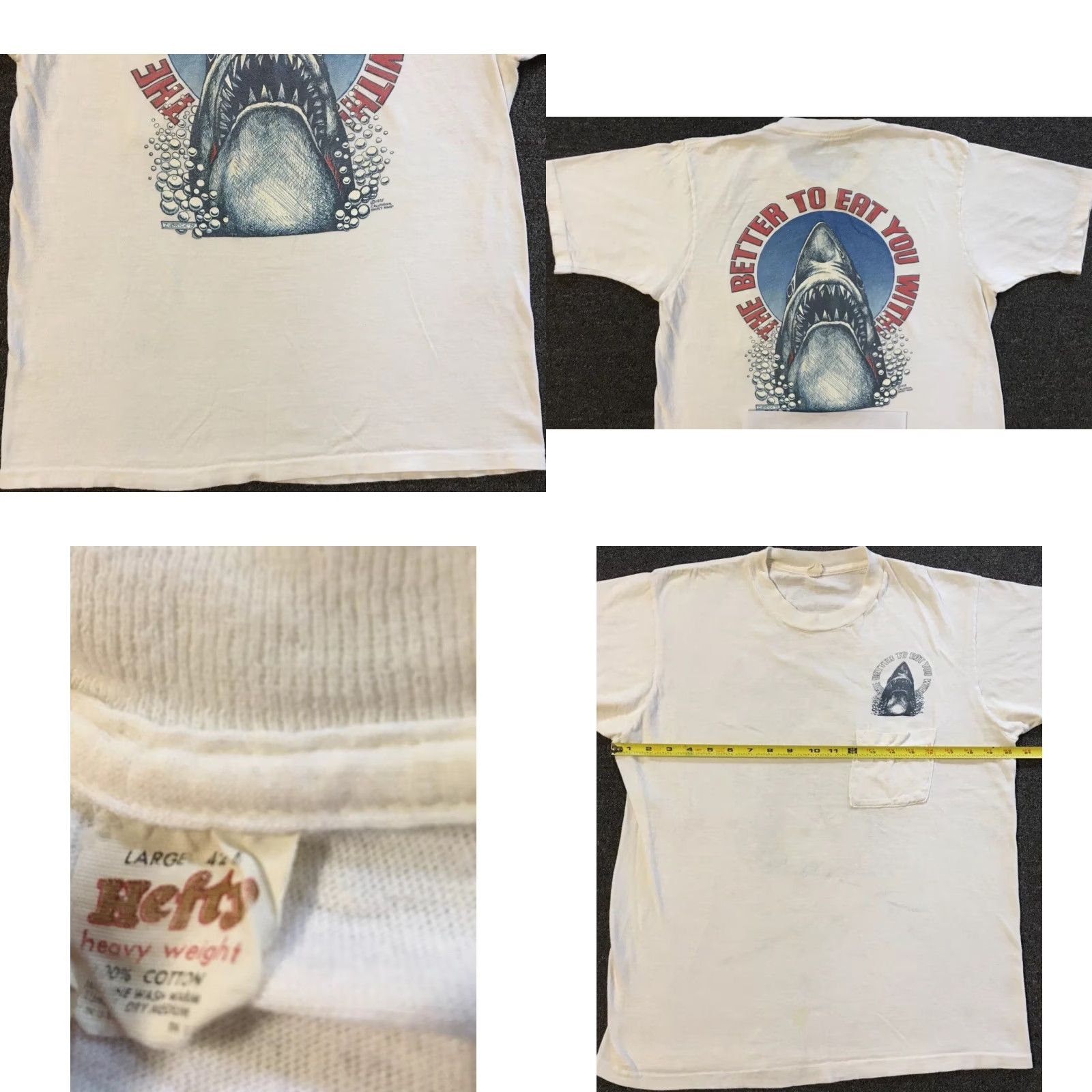 Vintage Vtg 70s Shark Better To Eat You Faded Shirt S Art Funny Animal Beach Surf Grunge Size US S / EU 44-46 / 1 - 9 Thumbnail