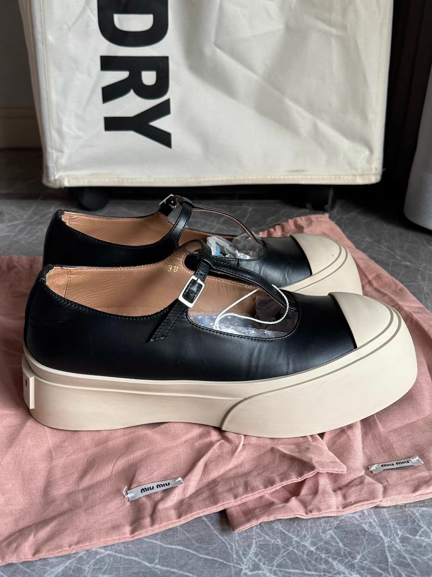 Marni Marni Pablo Platform Mary Jane Chunky Shoes K6 Size US 8 / IT 38 - 3 Thumbnail