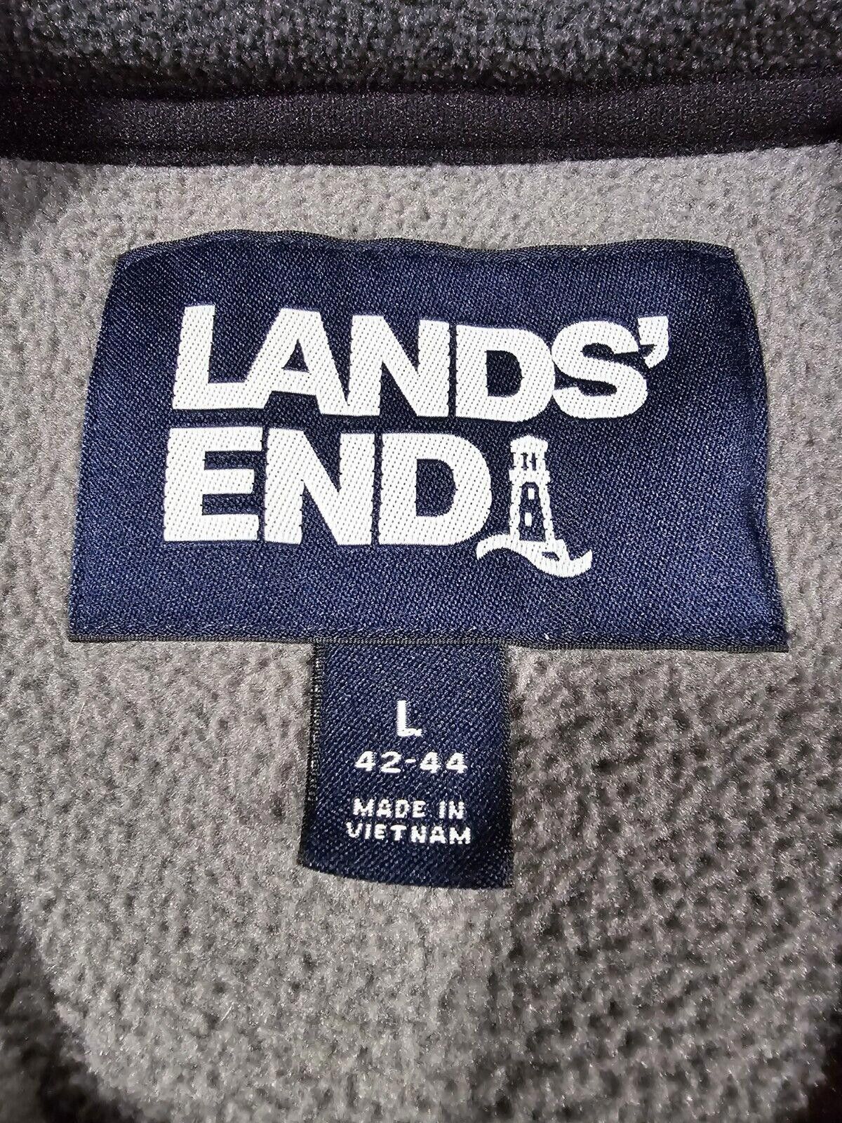 Lands' End LANDS END Fleece L 42-44 Heritage Sweatshirt 1/4 Snap Gray Size US 34 / EU 50 - 3 Thumbnail