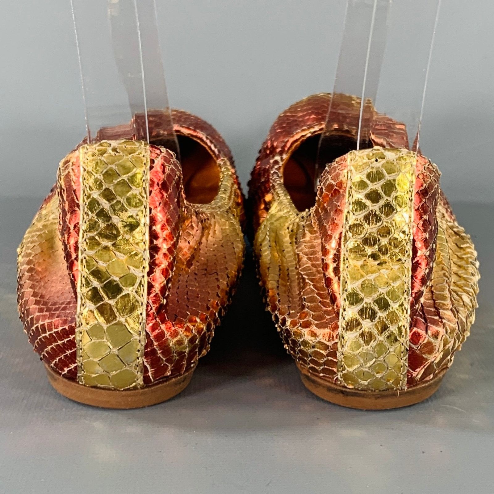 Lanvin LANVIN Size 6.5 Gold Pink Snake Skin Ballet Flats Size US 6.5 / IT 36.5 - 3 Thumbnail
