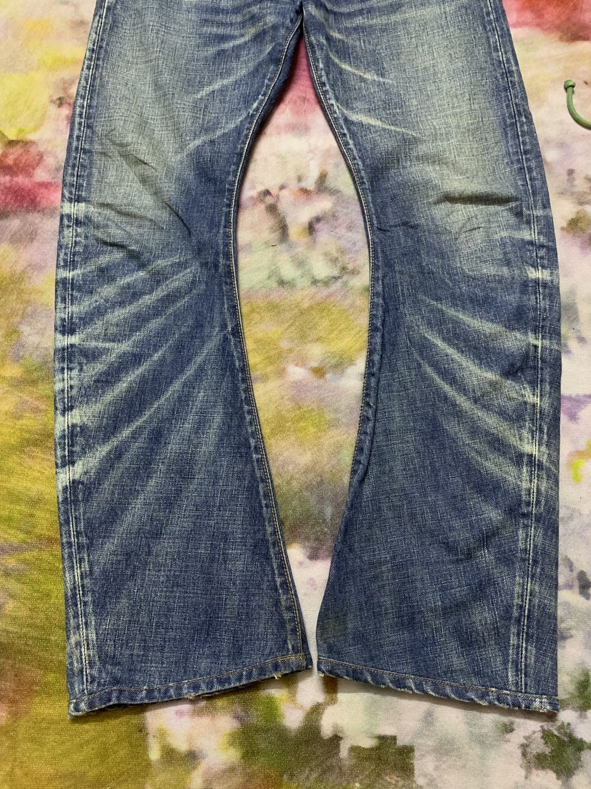 junhashimoto FLARE Junhashimoto Curve Leg Washed Denim Share Spirit LGB Size US 32 / EU 48 - 3 Thumbnail