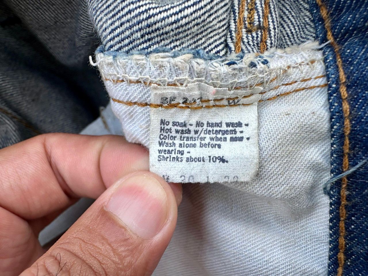 Levi's Vintage 80’s Levi’s 501 Rindem Jeans W30L38 Made in Usa Size US 30 / EU 46 - 6 Thumbnail