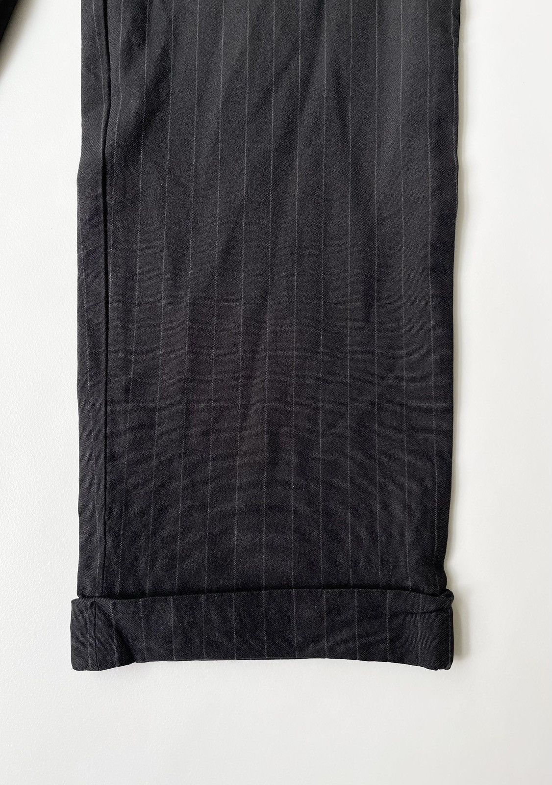 Comme des Garcons Black/Grey Pinstripe Tech Twill Trousers Size US 32 / EU 48 - 10 Thumbnail