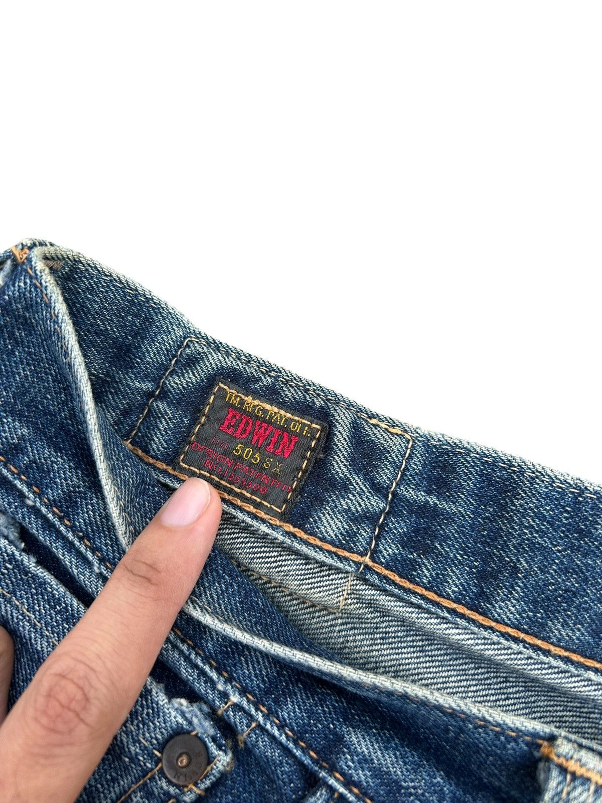 Kapital VINTAGE EDWIN 505XS SELVEDGE DISTRESSED DENIM JEANS Size US 30 / EU 46 - 7 Thumbnail