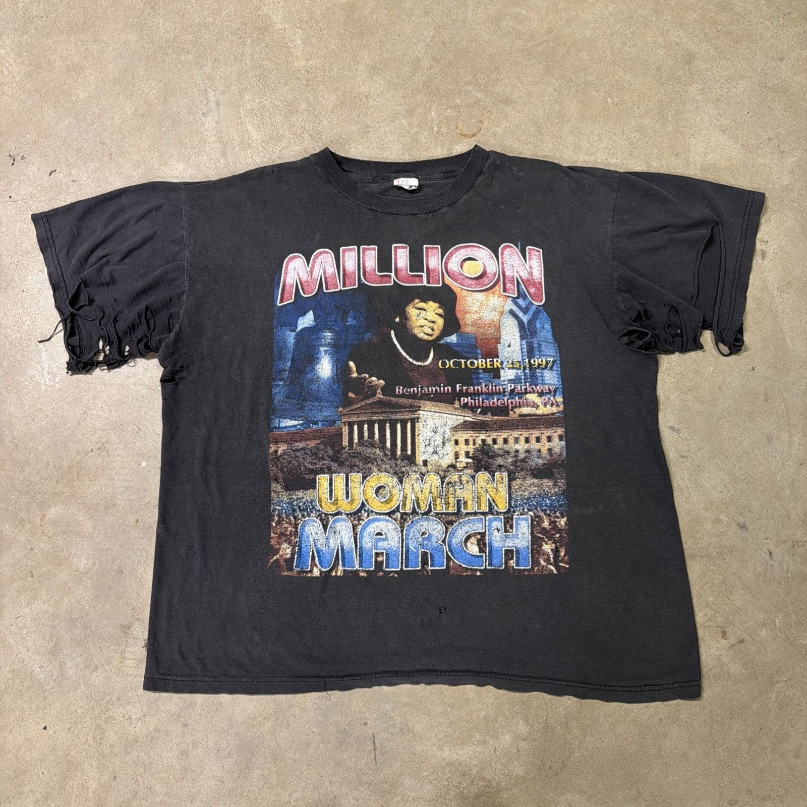 Rap Tees Vintage Million Woman March Shirt Mens 2XL Black 90s Rap Tee Size US XXL / EU 58 / 5 - 1 Thumbnail