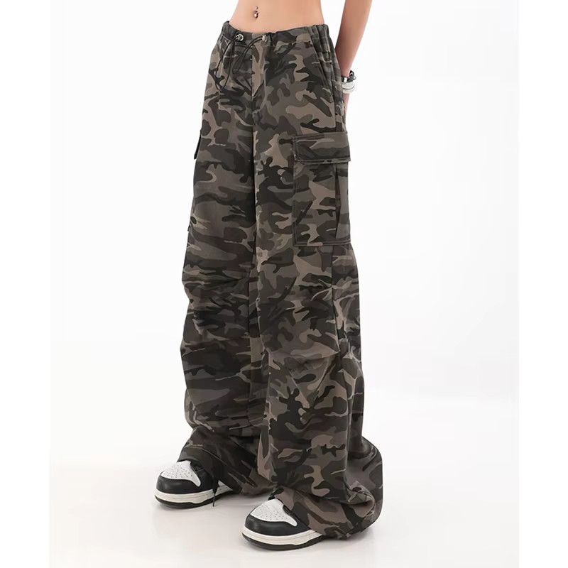Japanese Brand Retro Overalls Camouflage Y2k Cargo Grunge Baggy Trousers Size 32" / US 10 / IT 46 - 9 Thumbnail