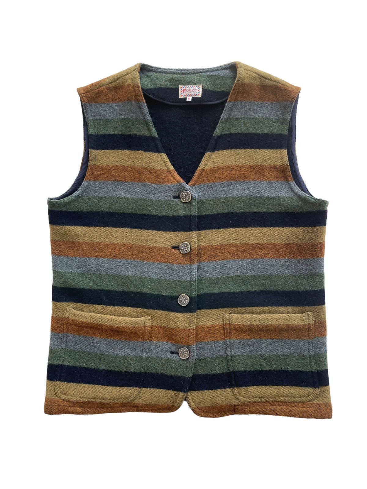 Fiorucci Fiorucci Wool Stripped Vest Size US M / EU 48-50 / 2 - 1 Thumbnail