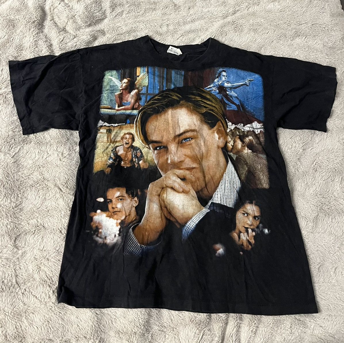 Vintage 90s Movie Romeo and Juliet Leonardo Di Caprio Vintage Tee Size US XL / EU 56 / 4 - 1 Thumbnail