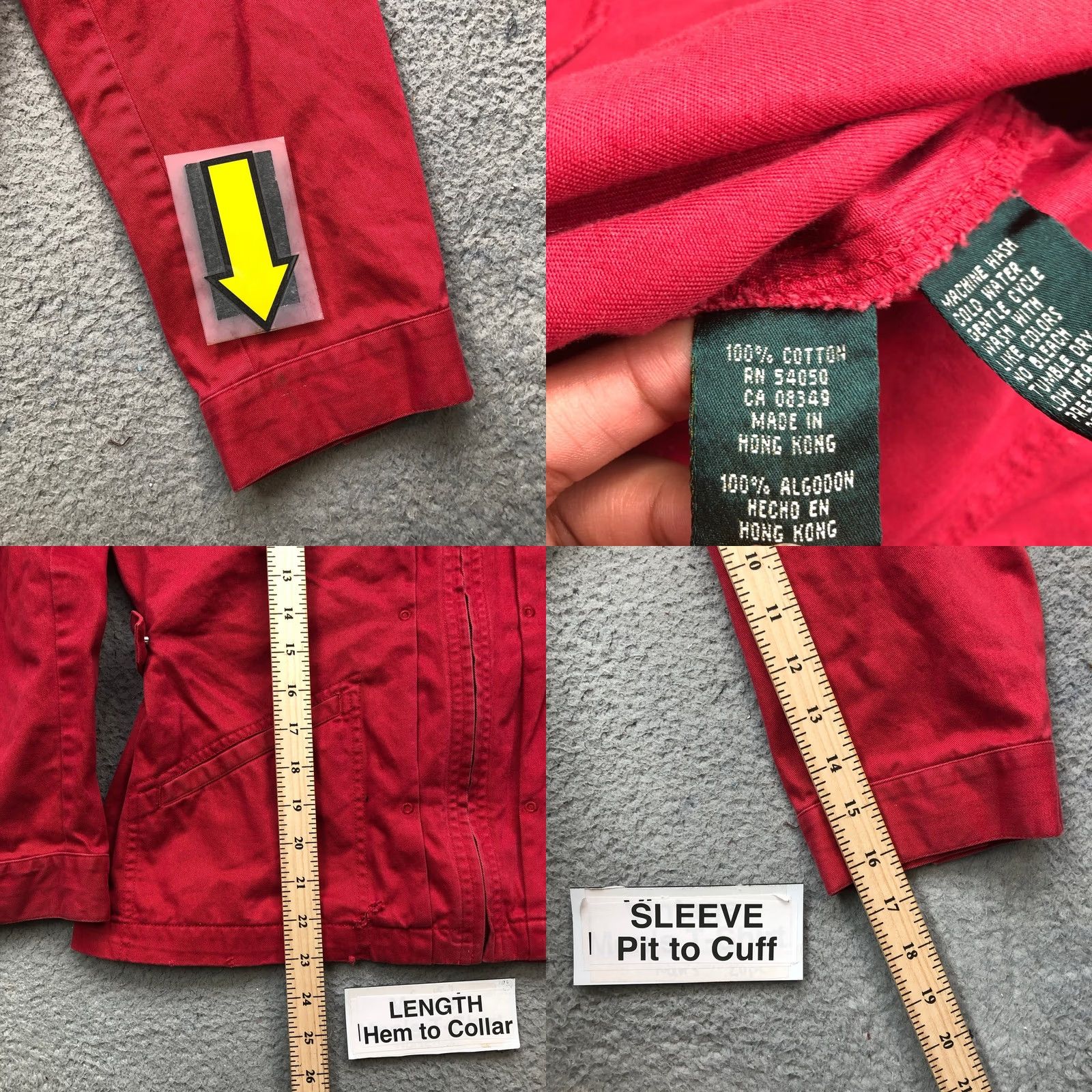 Ralph Lauren VINTAGE Ralph Lauren Glen Canyon Twill Jacket Womens Large Red Zip Pocket Lamps Size L / US 10 / IT 46 - 8 Thumbnail