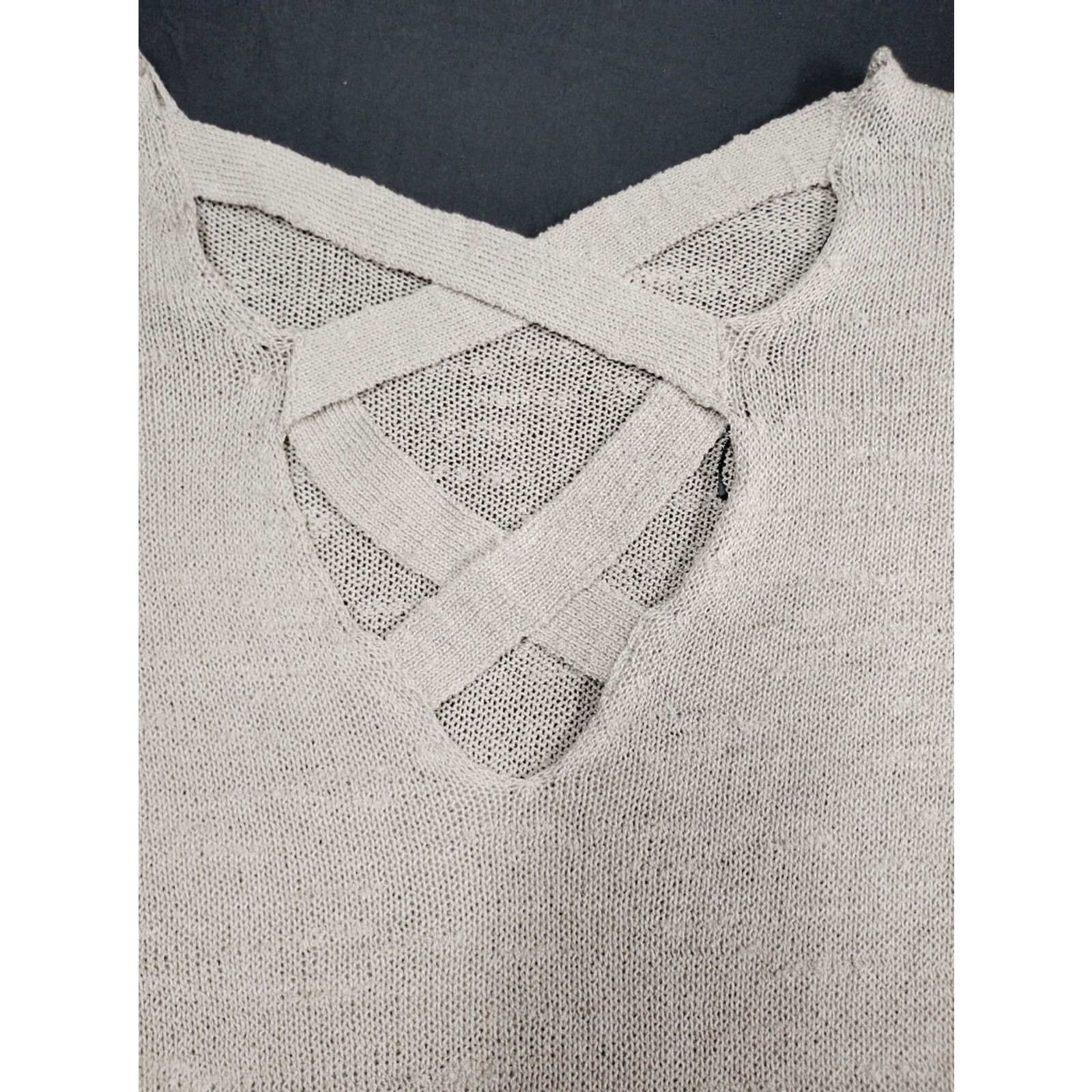 Forever 21 Forever 21 Light Taupe Crisscross Back Knit Sweater Size M / US 6-8 / IT 42-44 - 6 Thumbnail
