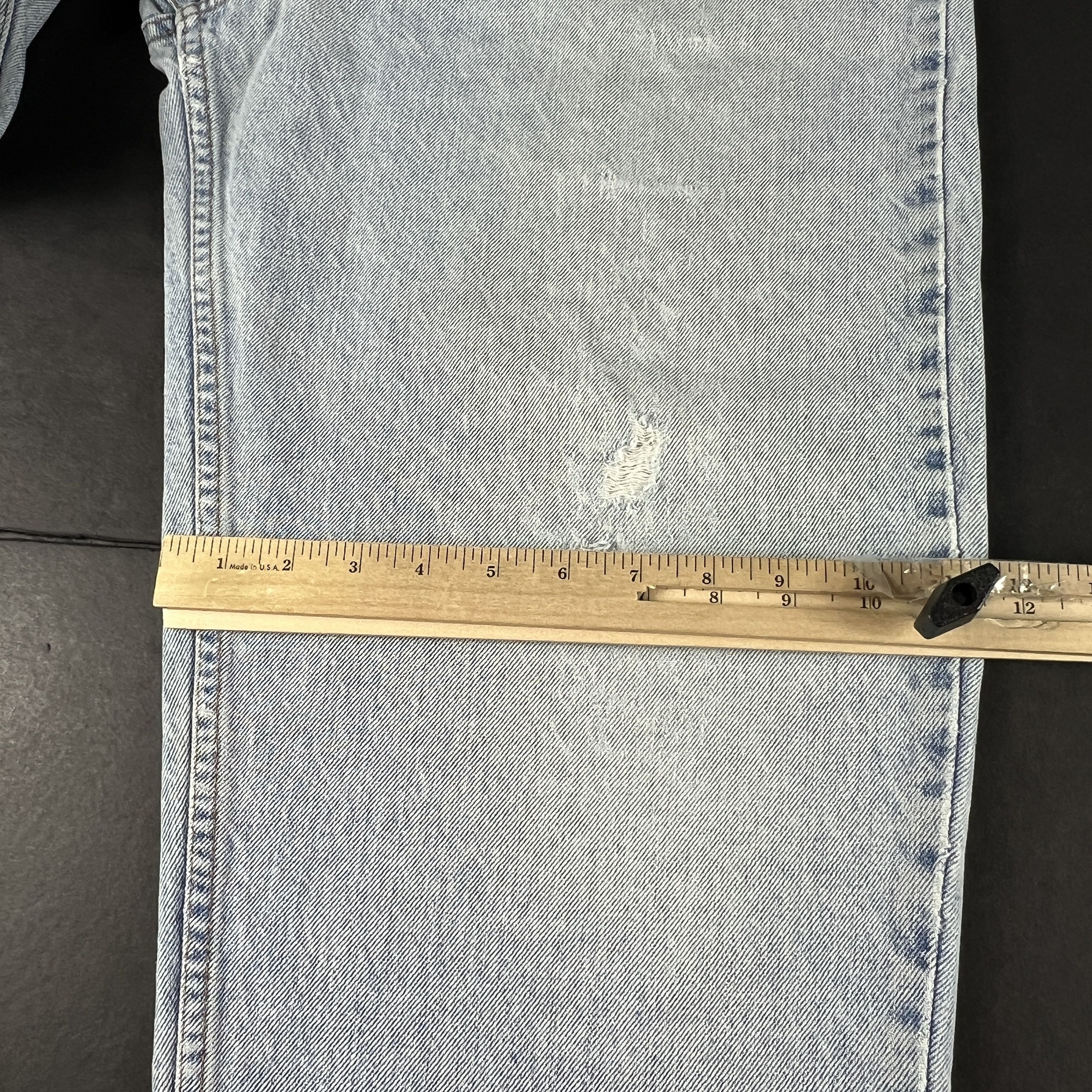 Levi's × Vintage VTG 90s Levi's Jeans 560 Loose Tapered Blue Thrashed Denim Size US 36 / EU 52 - 22 Thumbnail