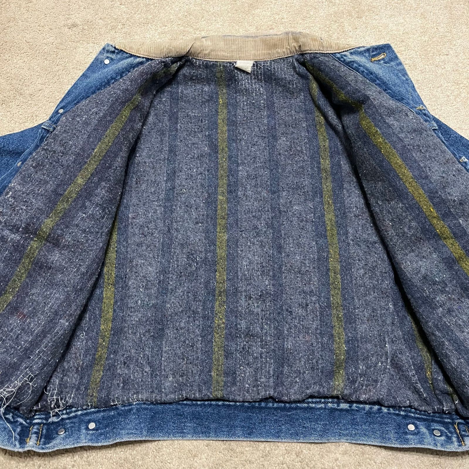 Lee Vintage 1989 Lee Blanket Lined Denim Jacket Corduroy Collar Size US L / EU 52-54 / 3 - 4 Thumbnail