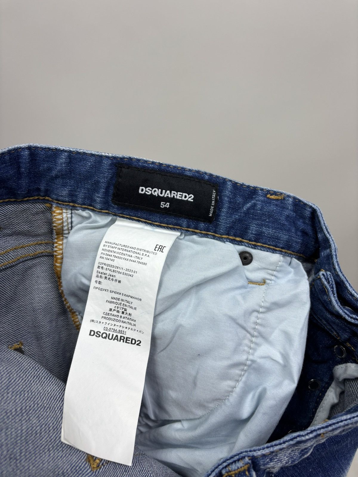 Dsquared2 Mens jeans Dsquared2 Size 54 Color Blue Size US 34 / EU 50 - 8 Thumbnail