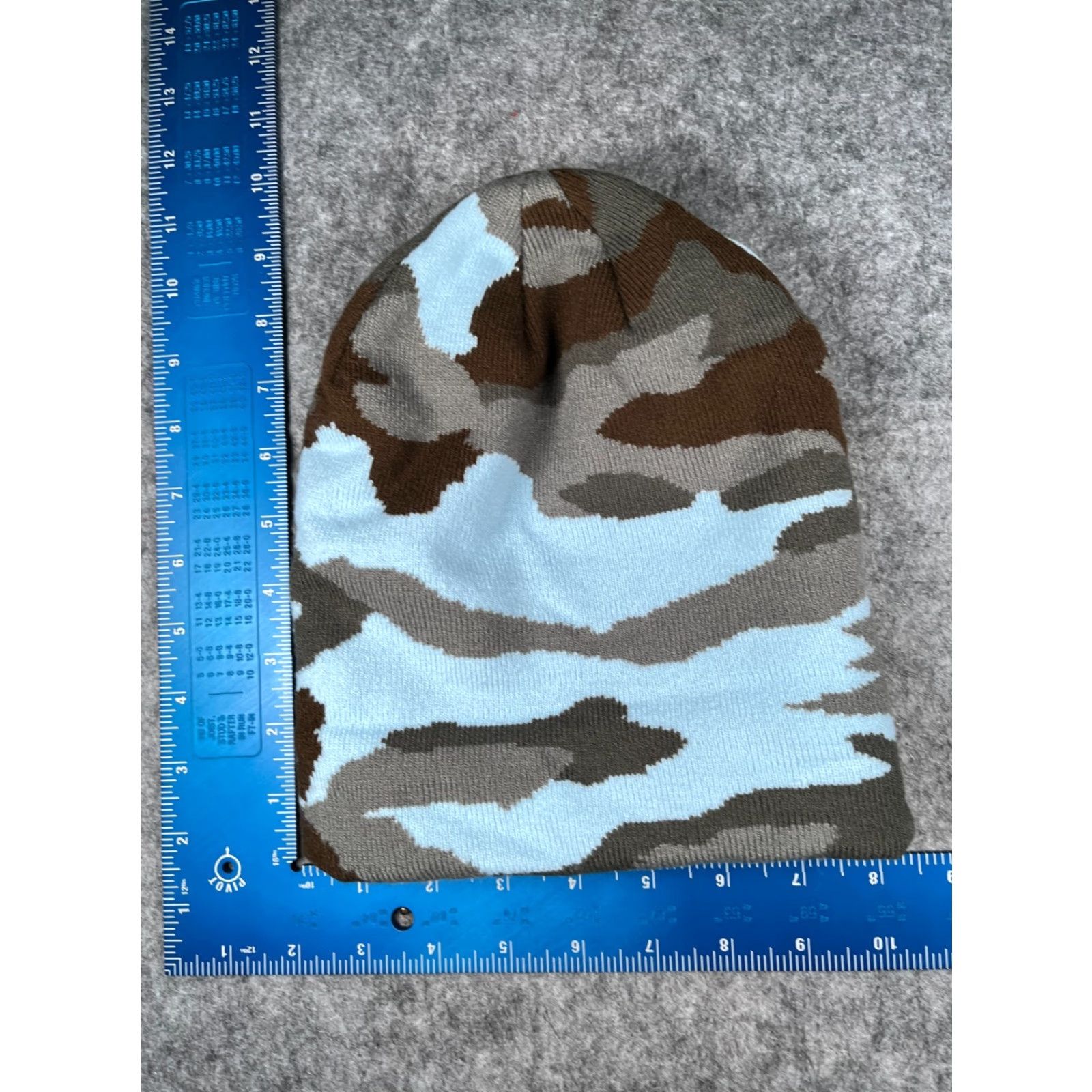 Vintage Capamerica Beanie Cap Adult One Size Blue Gray Camo Knit 100% Acrylic Outdoor Knit Beanie Capamerica Cap Adults One Size Blue Gray Camouflage Outdoor Size ONE SIZE - 3 Thumbnail