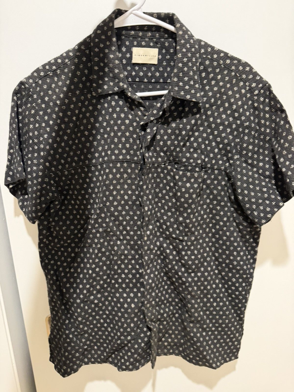 Simon Miller Simon Miller Textured Short-Sleeve Button-Up – Size S Size US XS / EU 42 / 0 - 1 Thumbnail
