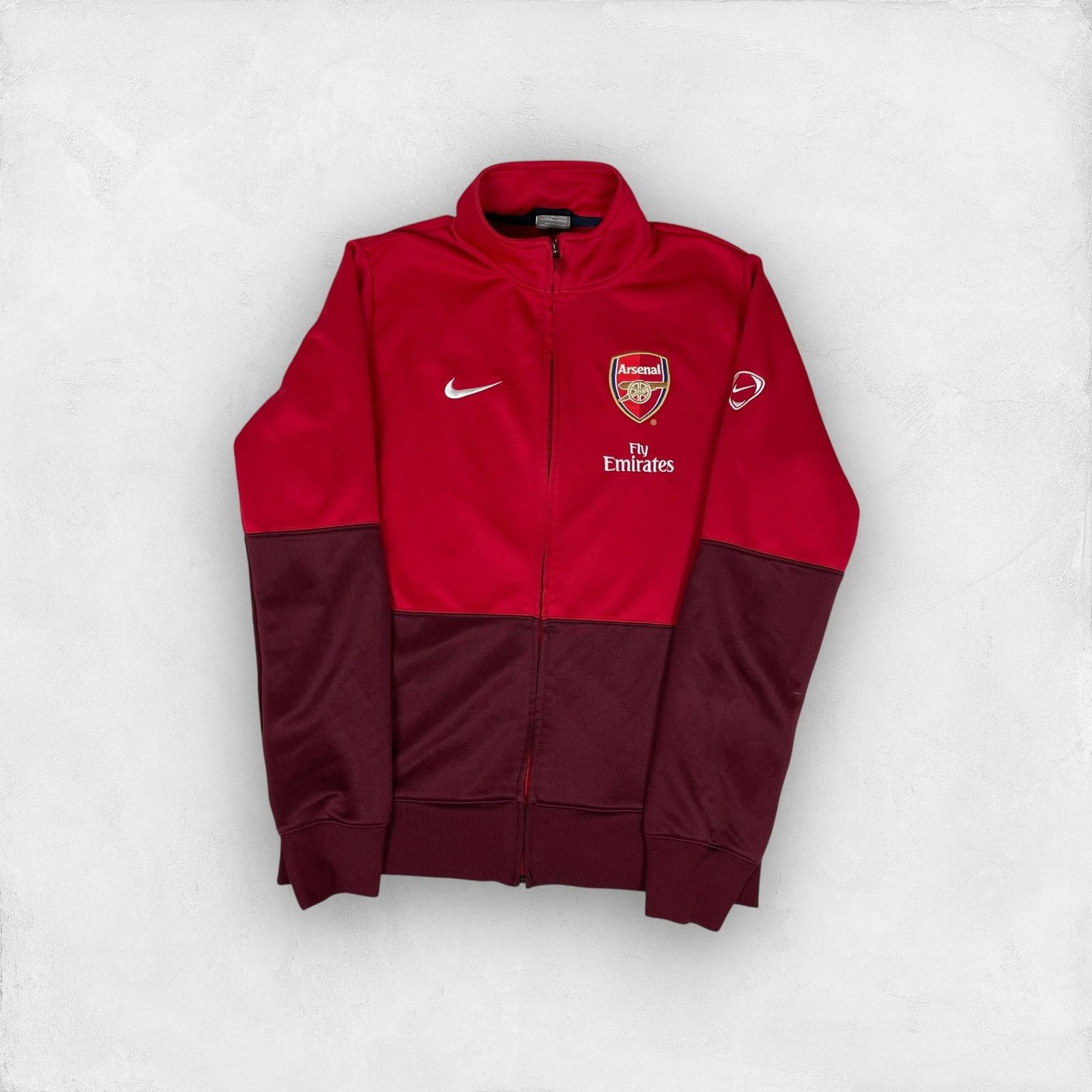 Nike × Vintage Nike Men's Red Mahroon Arsenal F.C. Football Jacket Medium Size US M / EU 48-50 / 2 - 1 Thumbnail