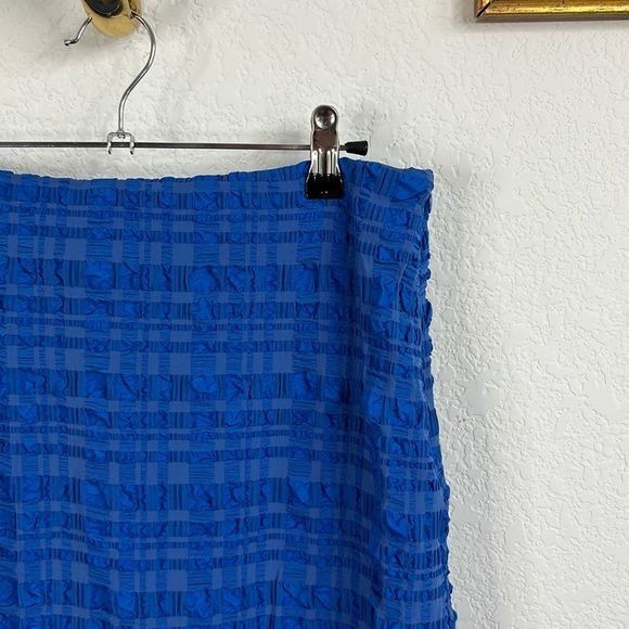 Cult Gaia Cult Gaia Caspara Popcorn Midi Slit Skirt Persian Blue Size 34" / US 12 / IT 48 - 4 Thumbnail