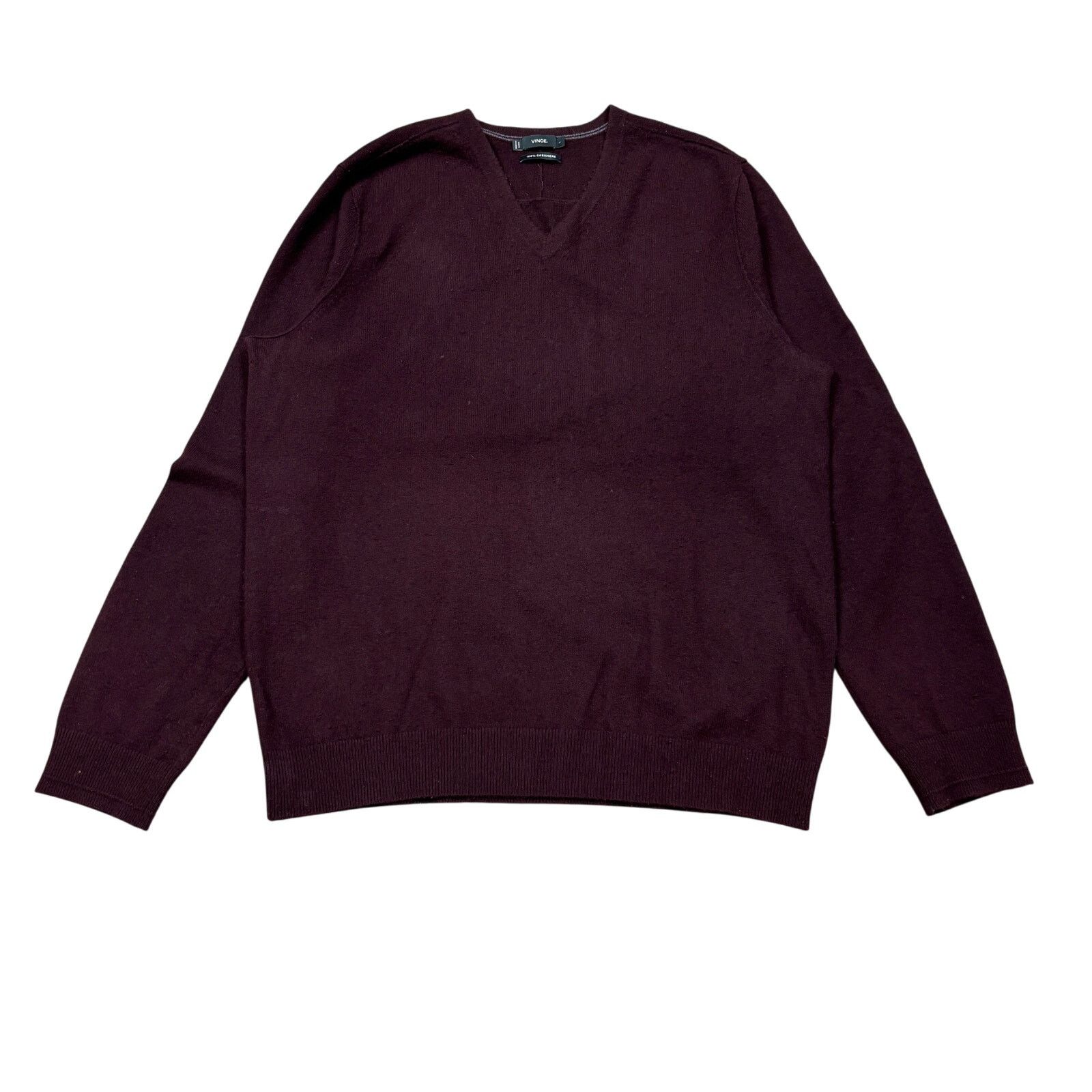 Vince Vince. 100% Cashmere V Neck Sweater Large Preppy Minimalist Size US L / EU 52-54 / 3 - 1 Thumbnail