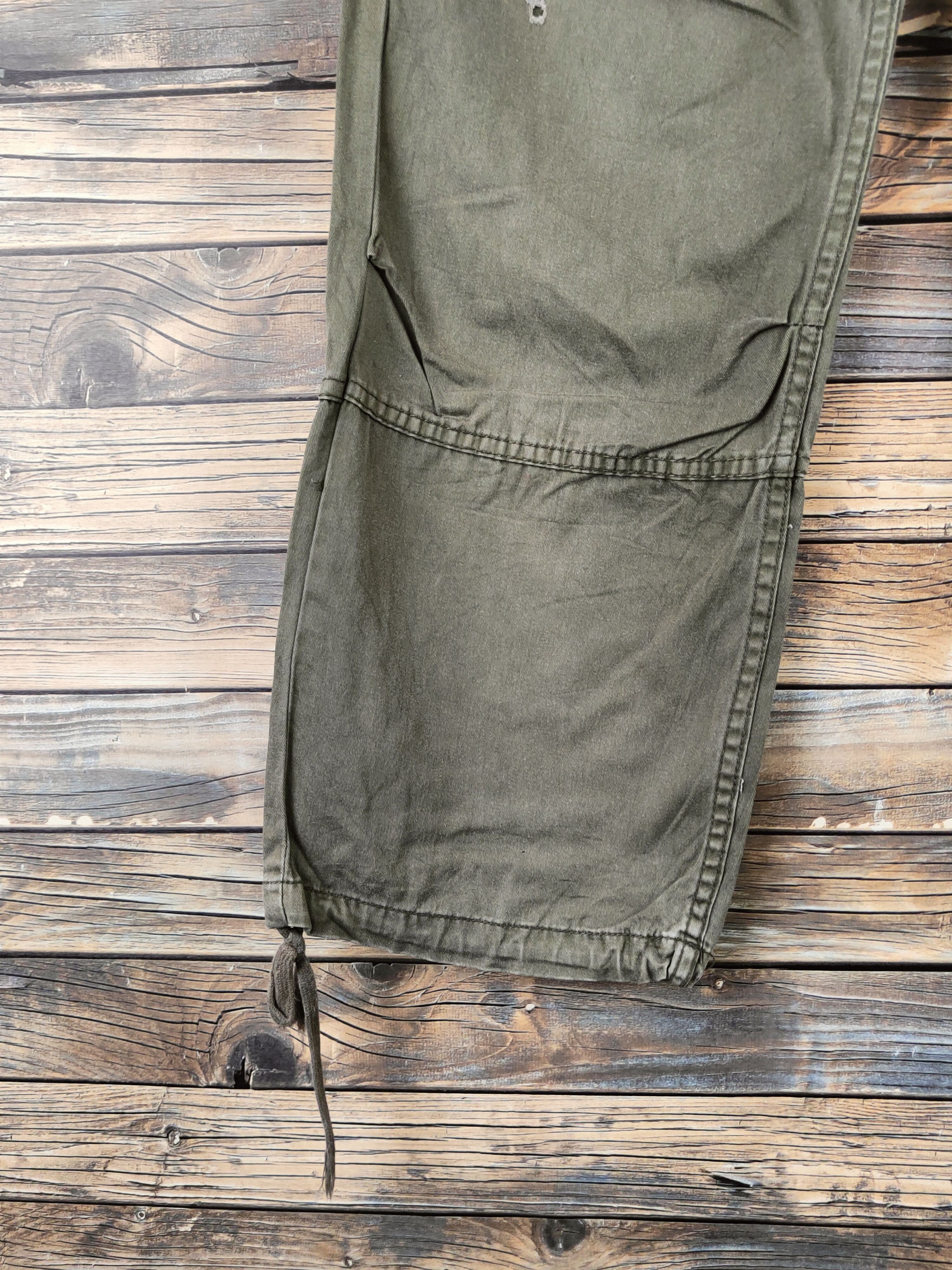 Japanese Brand DL Browny Olive Multipocket Cargo Pants #46-362 Size US 31 - 4 Thumbnail