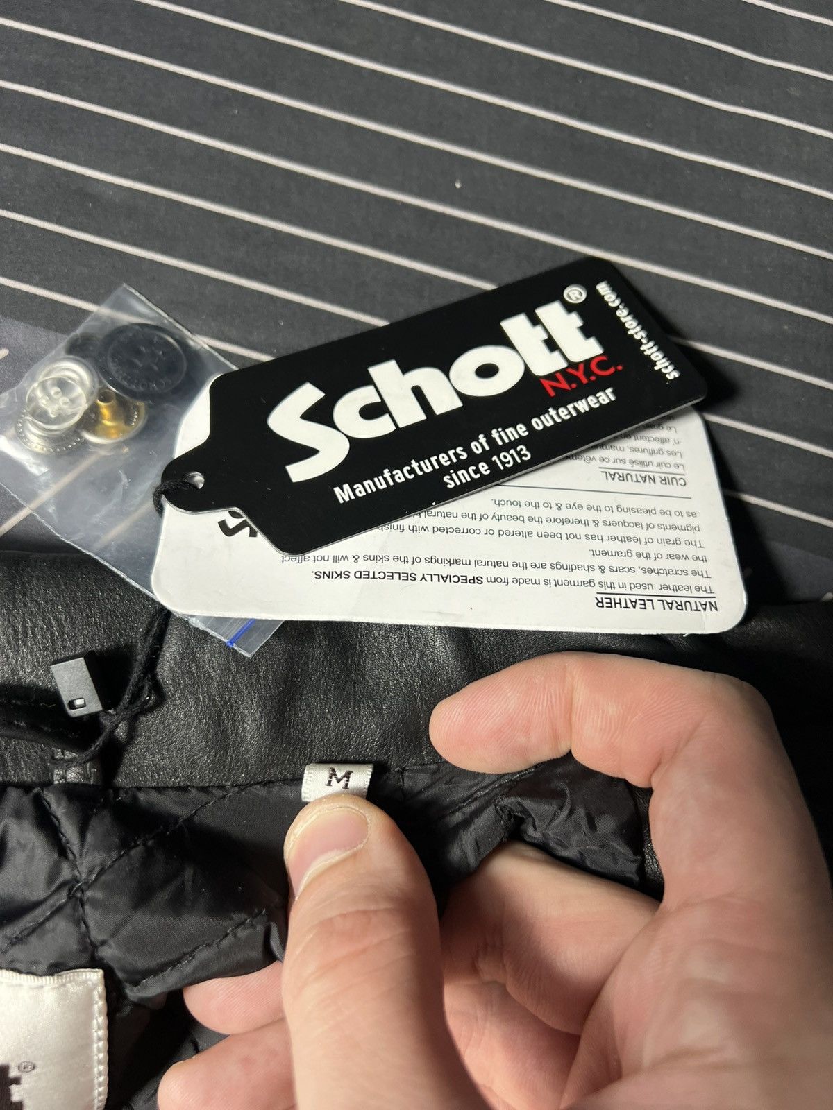 Schott 🖤 Schott NYC Black Leather Jacket Vintage Style Biker Size M Size US M / EU 48-50 / 2 - 18 Thumbnail