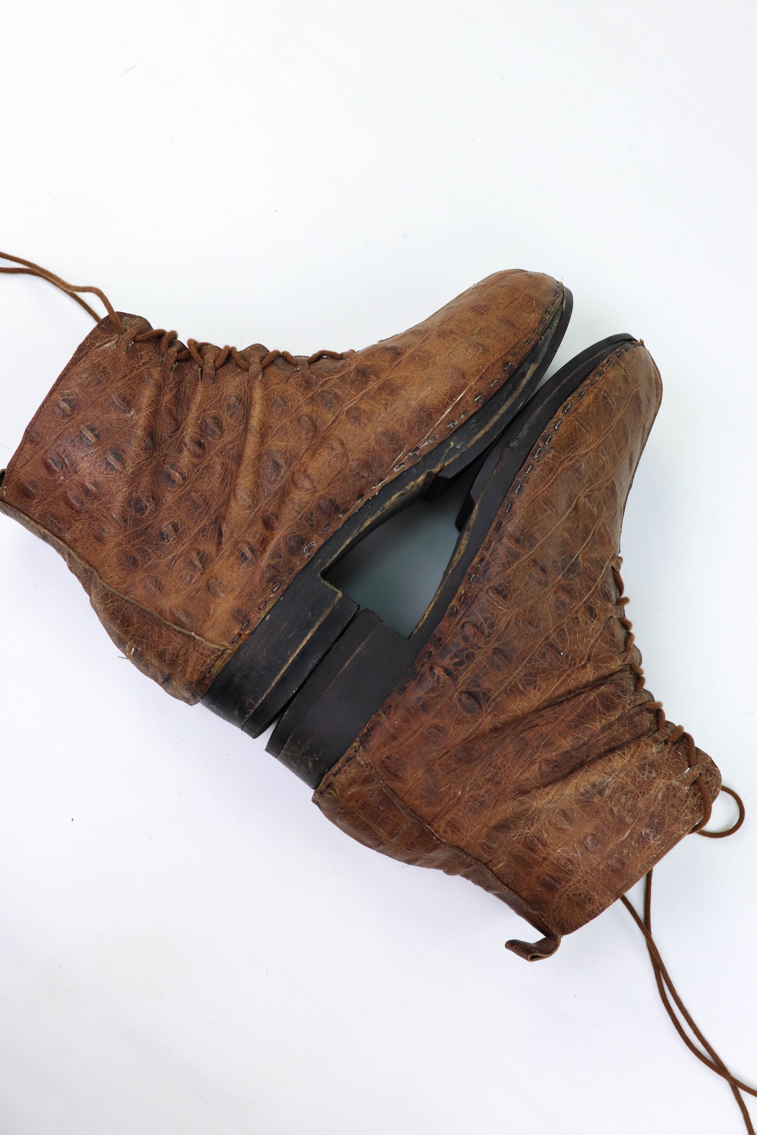Vintage Jan Jansen Vintage Distressed Crocodile Leather Boots Size US 8 / EU 41 - 13 Thumbnail