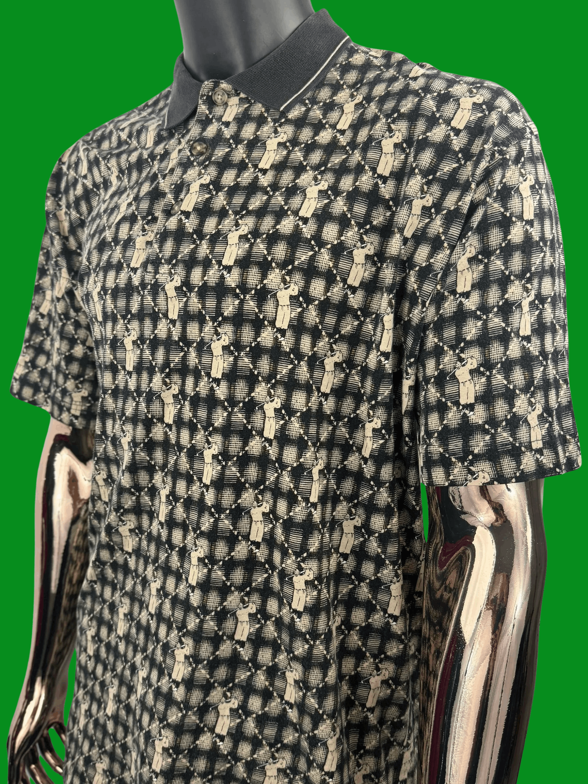 Natural Issue VTG Natural Issue Golfer Diamond Geometric All-Over Print Size US L / EU 52-54 / 3 - 1 Thumbnail