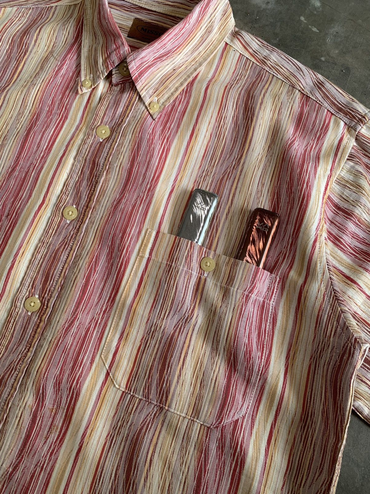 Missoni Missoni Vintage Abstract Short Sleeve Button up shirt Size US M / EU 48-50 / 2 - 4 Thumbnail