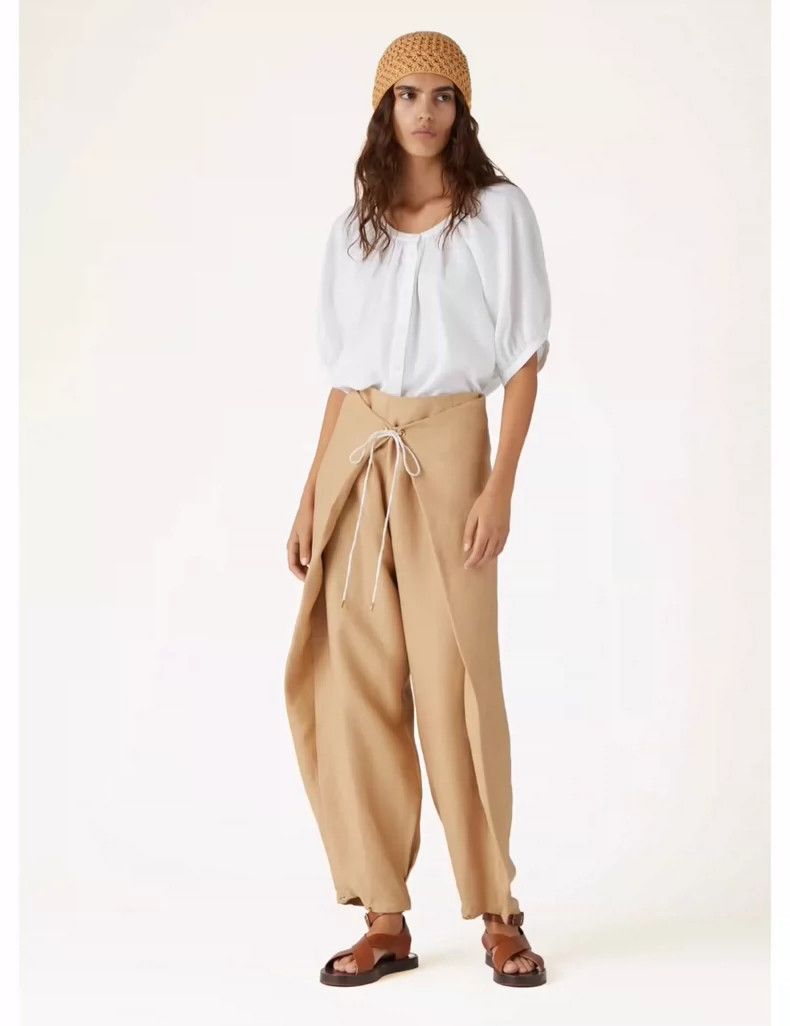 Loro Piana LORO PIANA Flax rope trousers Size 27" / US 4 / IT 40 - 1 Thumbnail