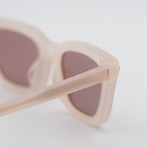 Gucci Gucci GG1944S 005 Sunglasses Pink Rectangle Frame, Red Lense Size ONE SIZE - 6 Thumbnail