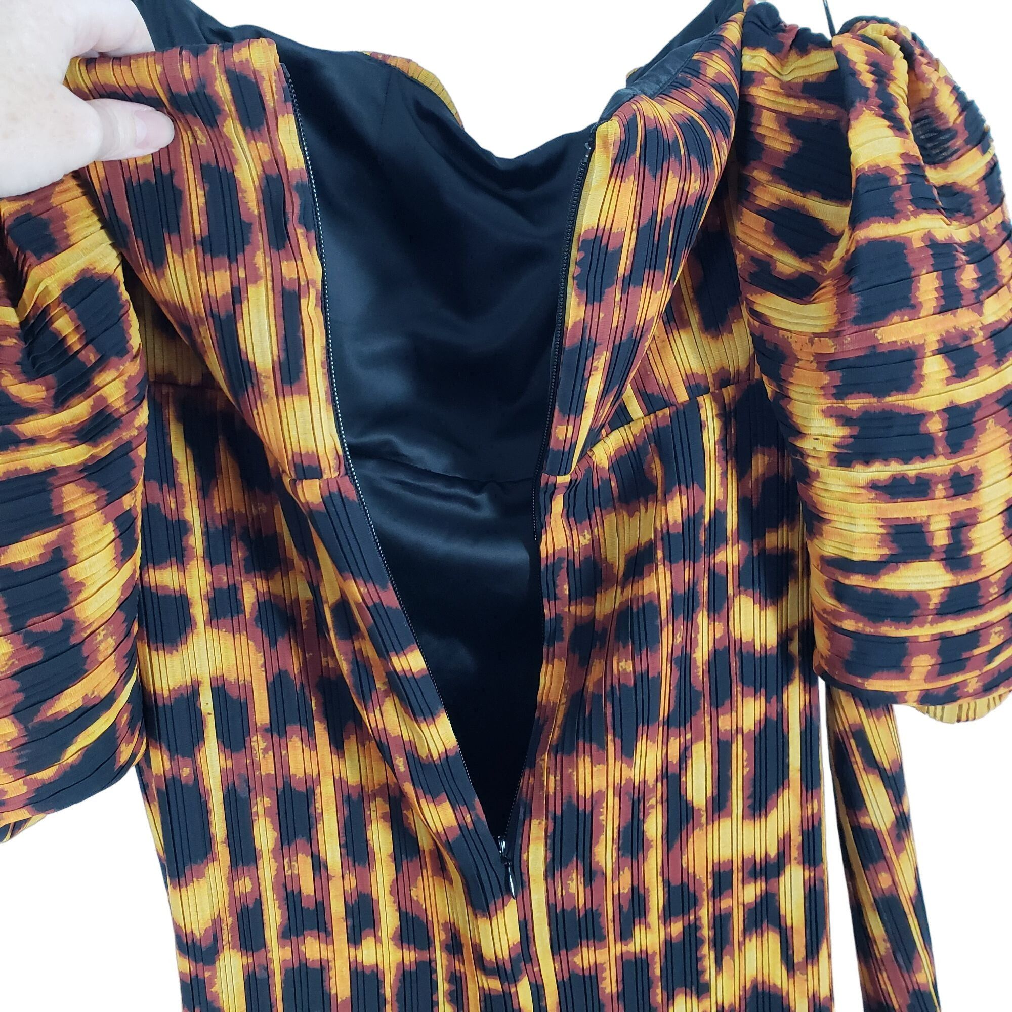 Solace London Solace London Skye Pleat Leopard Print Mini Dress Mindy Kali Size M / US 6-8 / IT 42-44 - 11 Thumbnail