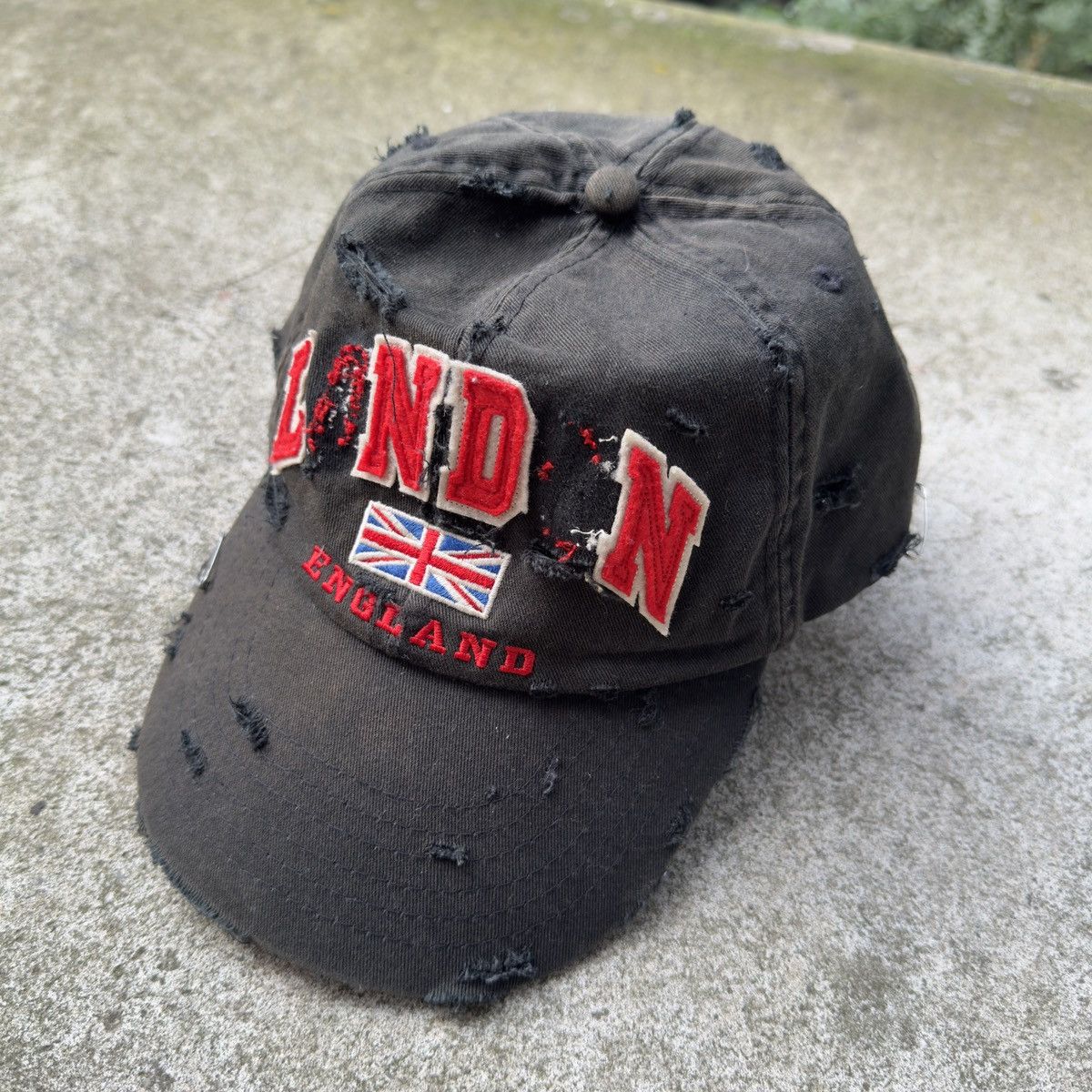 Vintage Thrashed Faded Distressed London Hat ERD Grunge Punk Size ONE SIZE - 5 Thumbnail