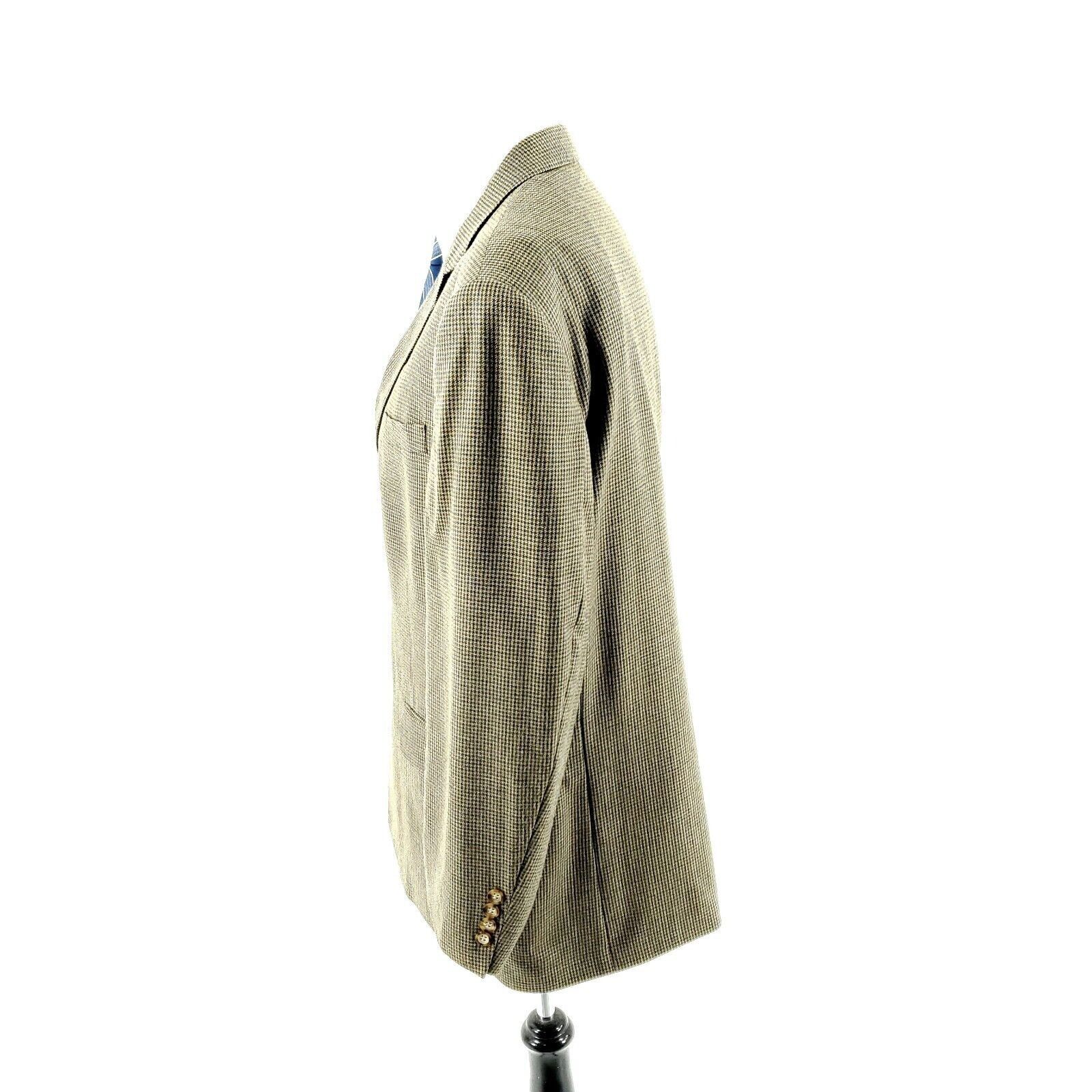Oscar De La Renta Oscar De La Renta Tweed Wool Silk 3 Button Sport Coat 44R Br Size 44R - 4 Thumbnail